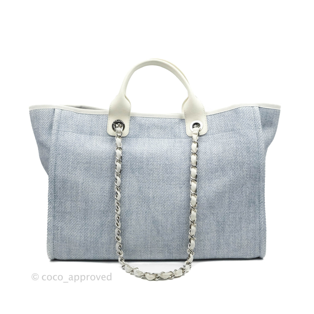 Chanel Large Deauville Light Blue Canvas