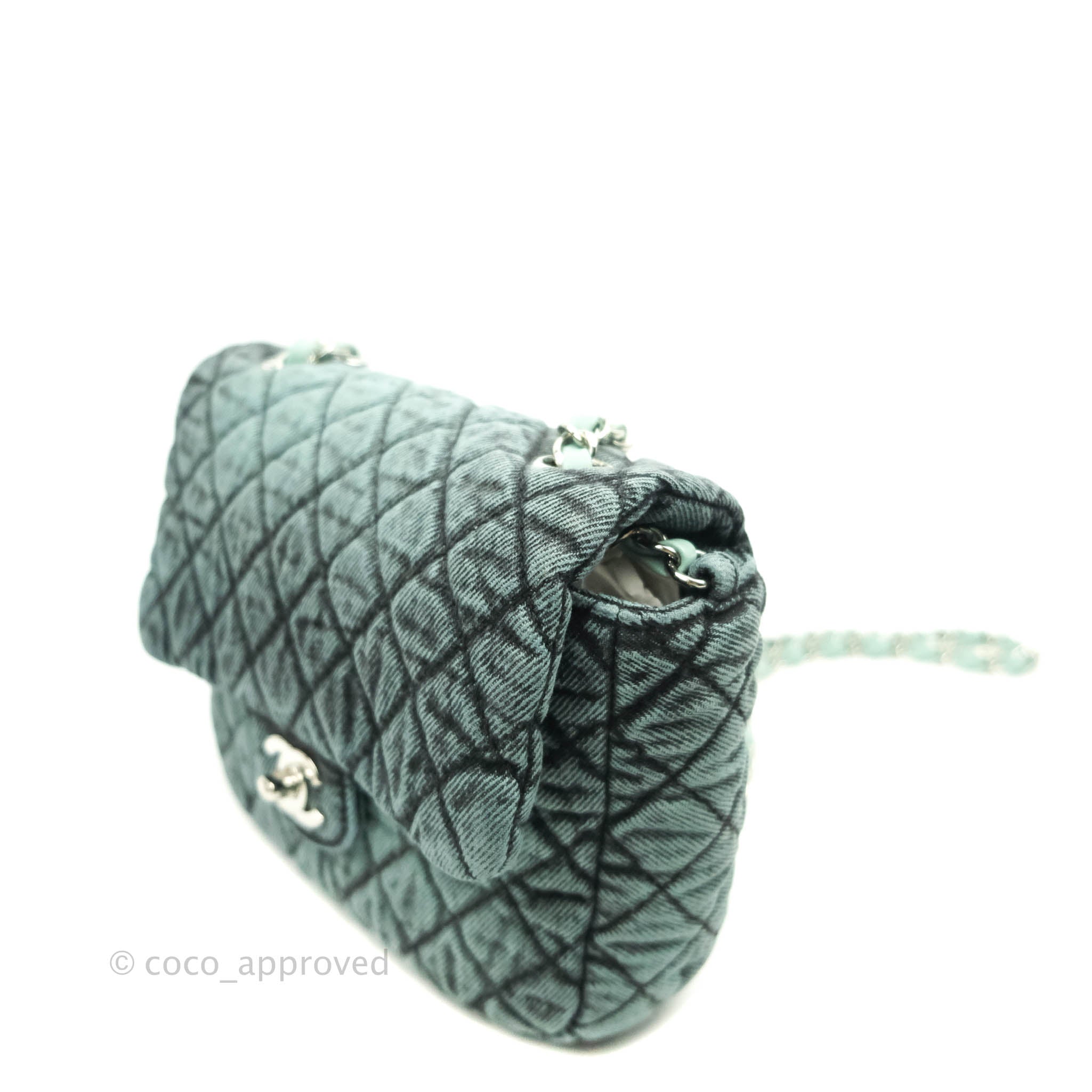 Chanel Denimpression Quilted Small Flap Green Black – Coco