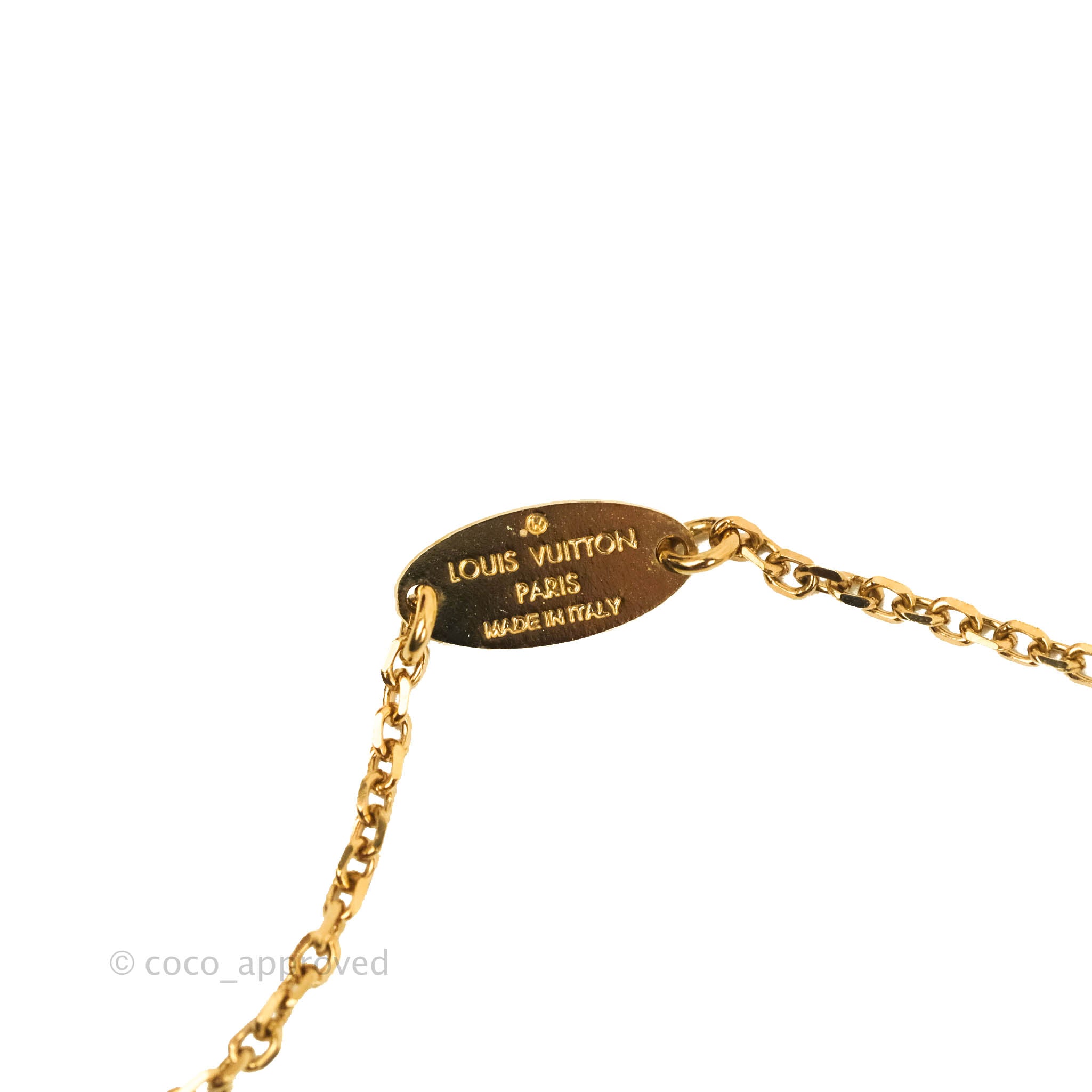 LOUIS VUITTON Essential V Necklace Gold 1205961