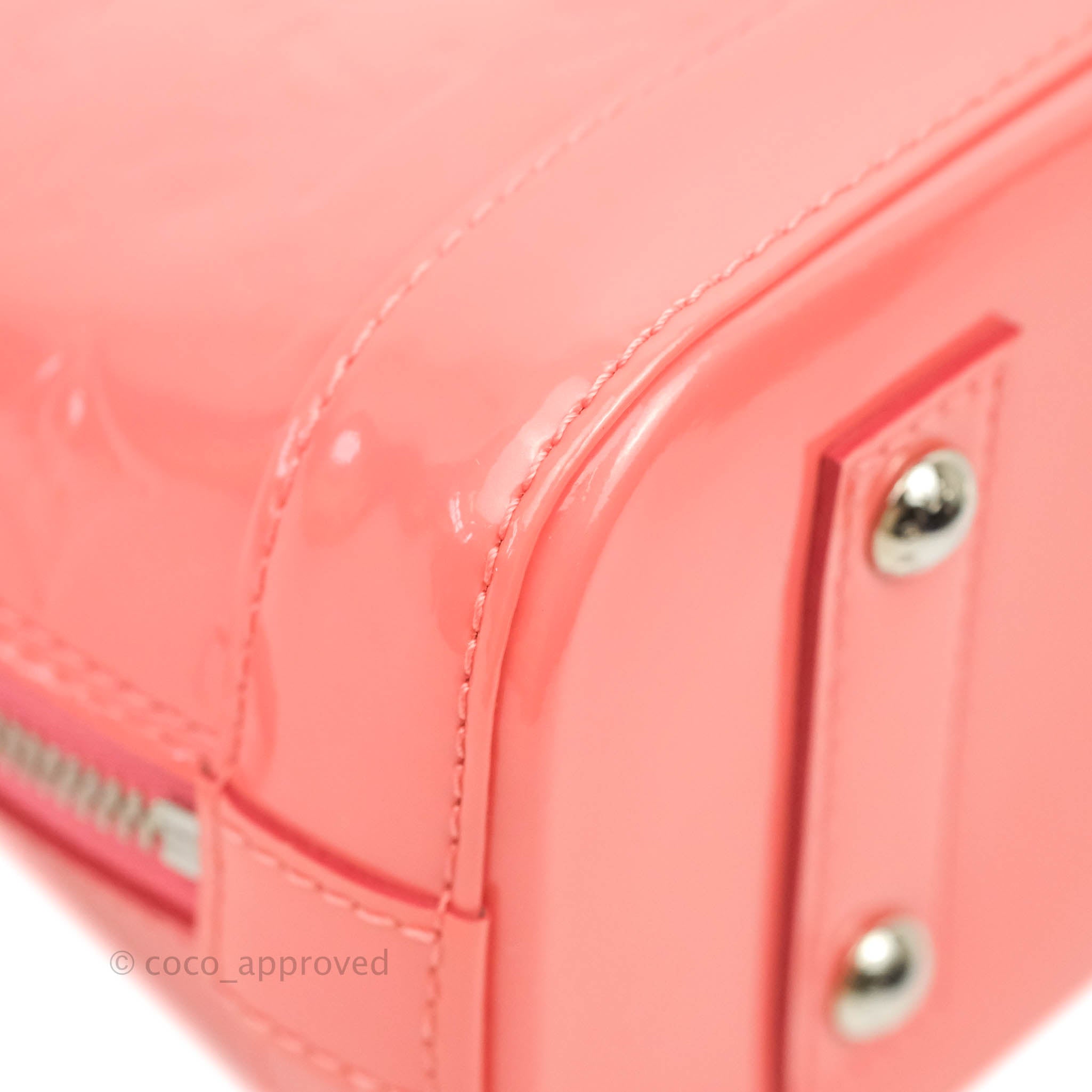 Louis Vuitton Alma BB Patent Pink Silver Hardware – Coco Approved