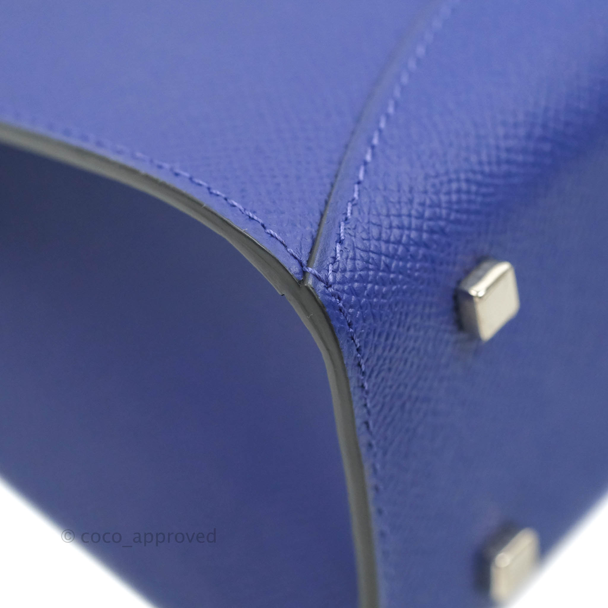 Moynat Gabrielle PM Bag Blue Calfskin Silver Hardware – Coco Approved Studio