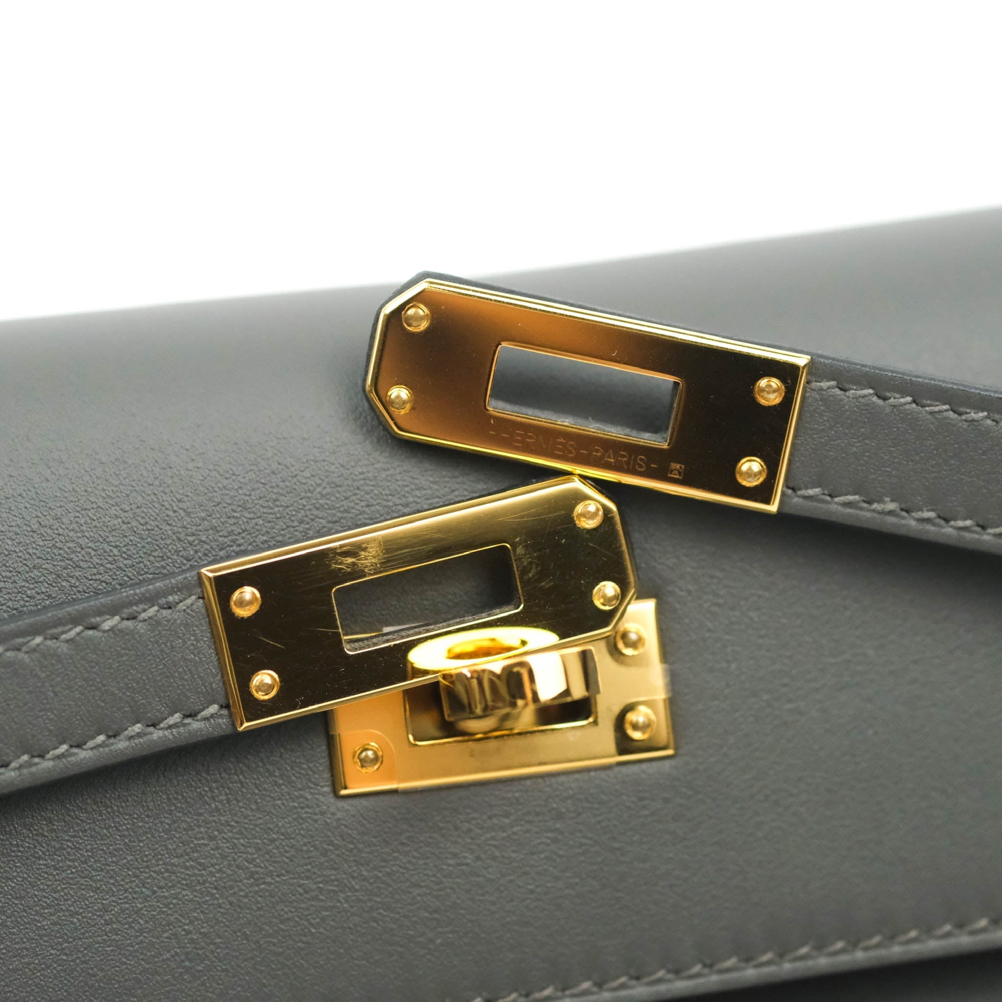 Hermès Kelly Danse II Bag 88 Graphite Swift Gold Hardware – Coco