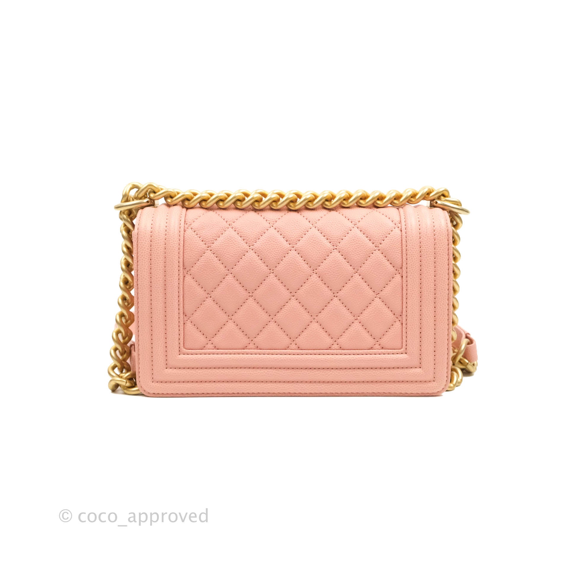 To Reserve: Chanel Classic Mini Rectangular 18S Pearly Pink Quilted Caviar  with light gold hardware