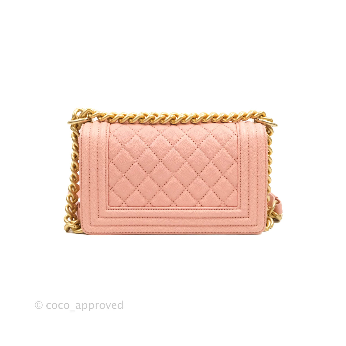Chanel Boy Small Pink Caviar Gold Hardware