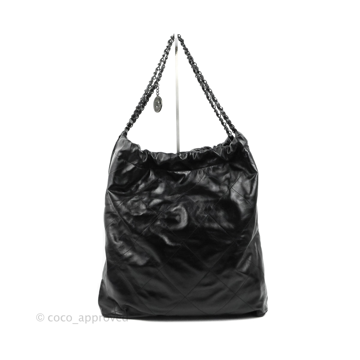 Chanel 22 Bag Black Calfskin So Black Hardware