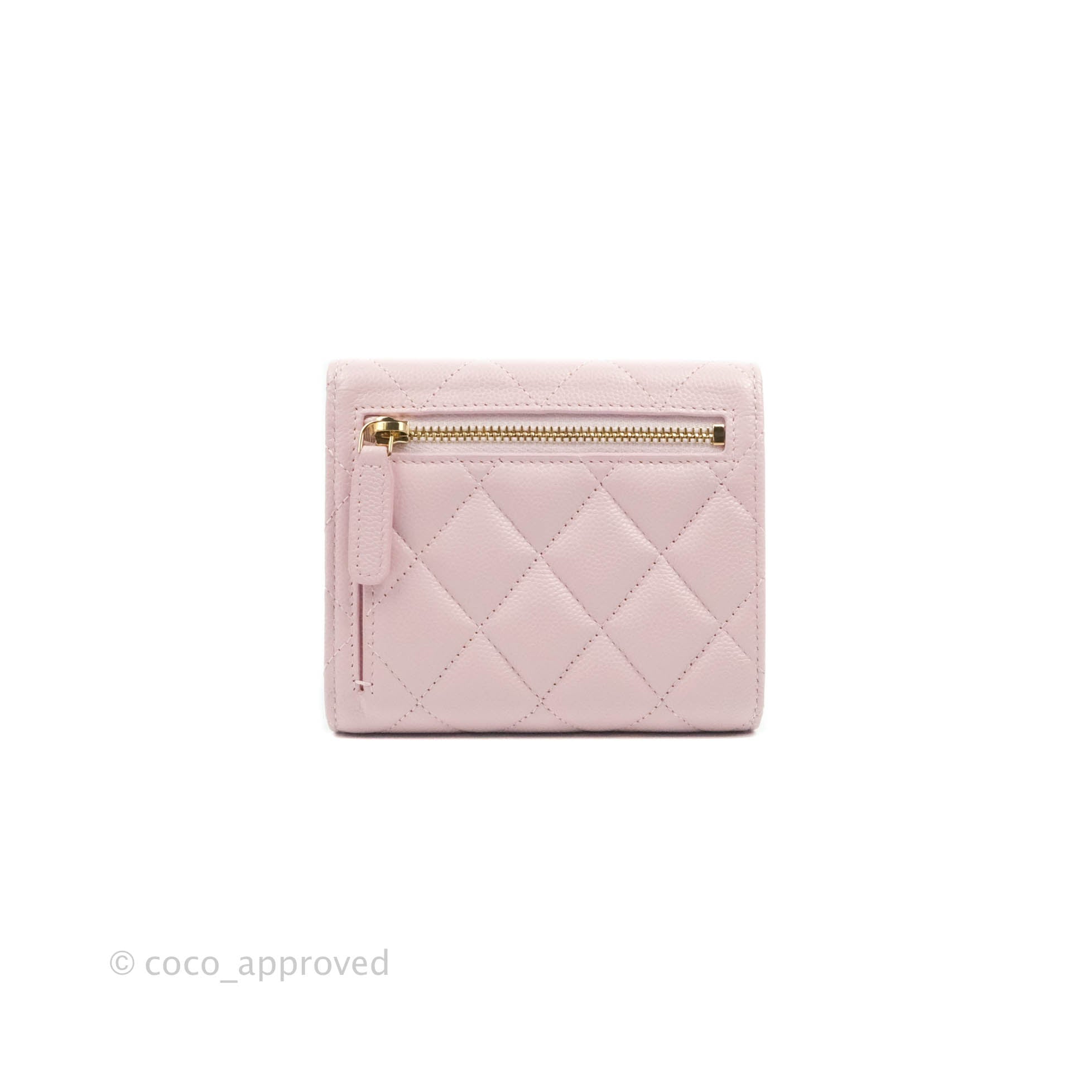 Chanel Quilted Medium Flap Wallet Pink Caviar Gold Hardware – Coco