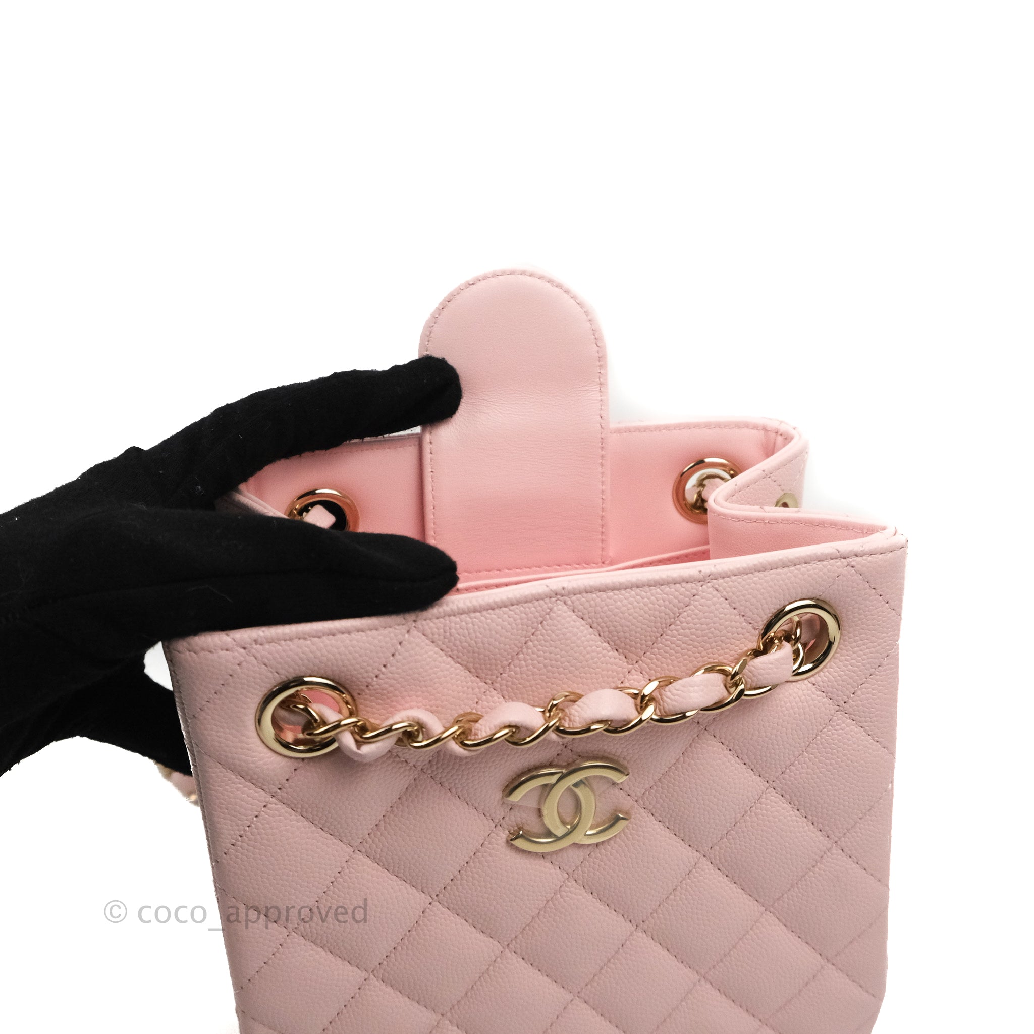 Chanel Quilted Mini Rectangular Pink Lambskin Gold Hardware – Coco