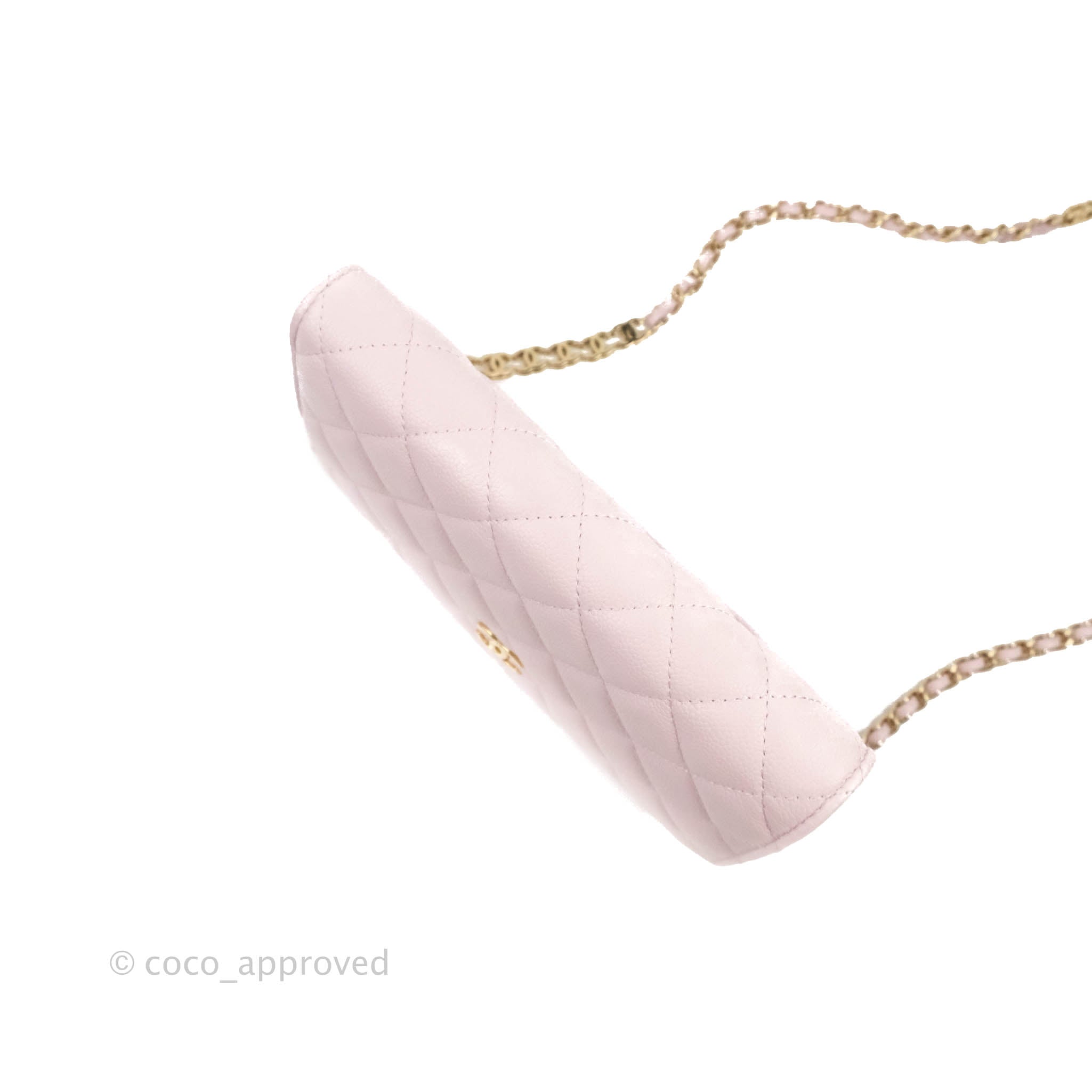 Chanel Quilted CC Chain Wallet on Chain WOC Light Pink Caviar Gold Har – Coco  Approved Studio