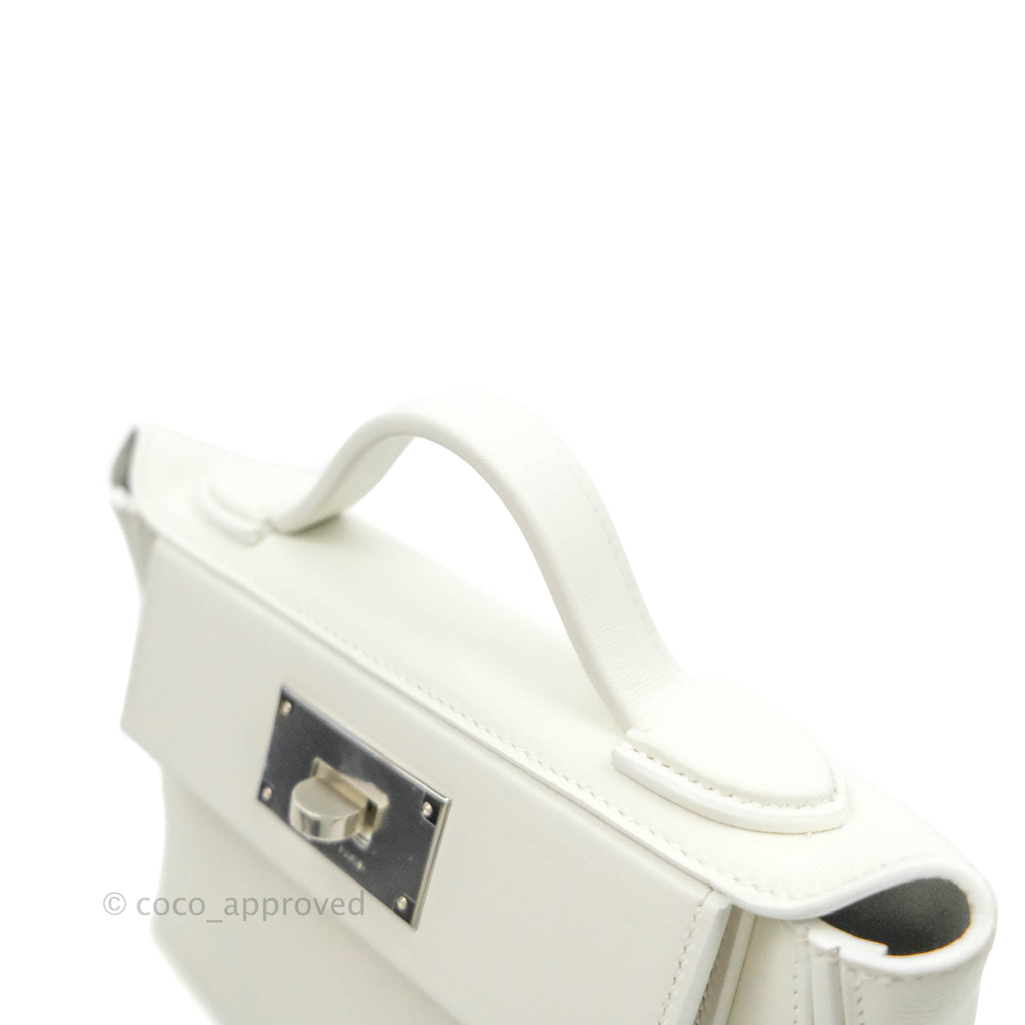 Hermès 24/24 21 White Evercolor And Nata Swift With Gold Hardware