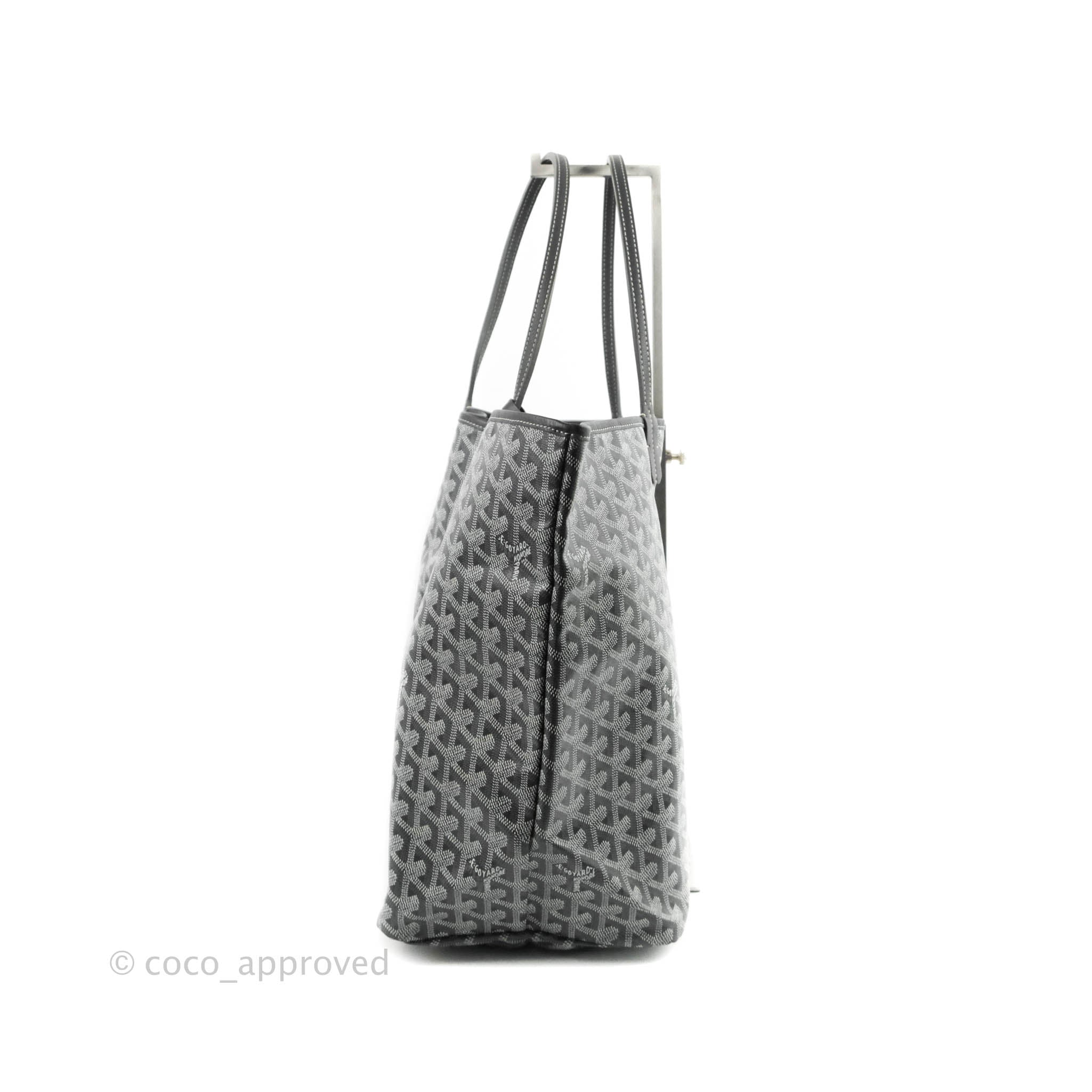 The Coveted Goyard Saint-Louis GM Tote bag in grey and white