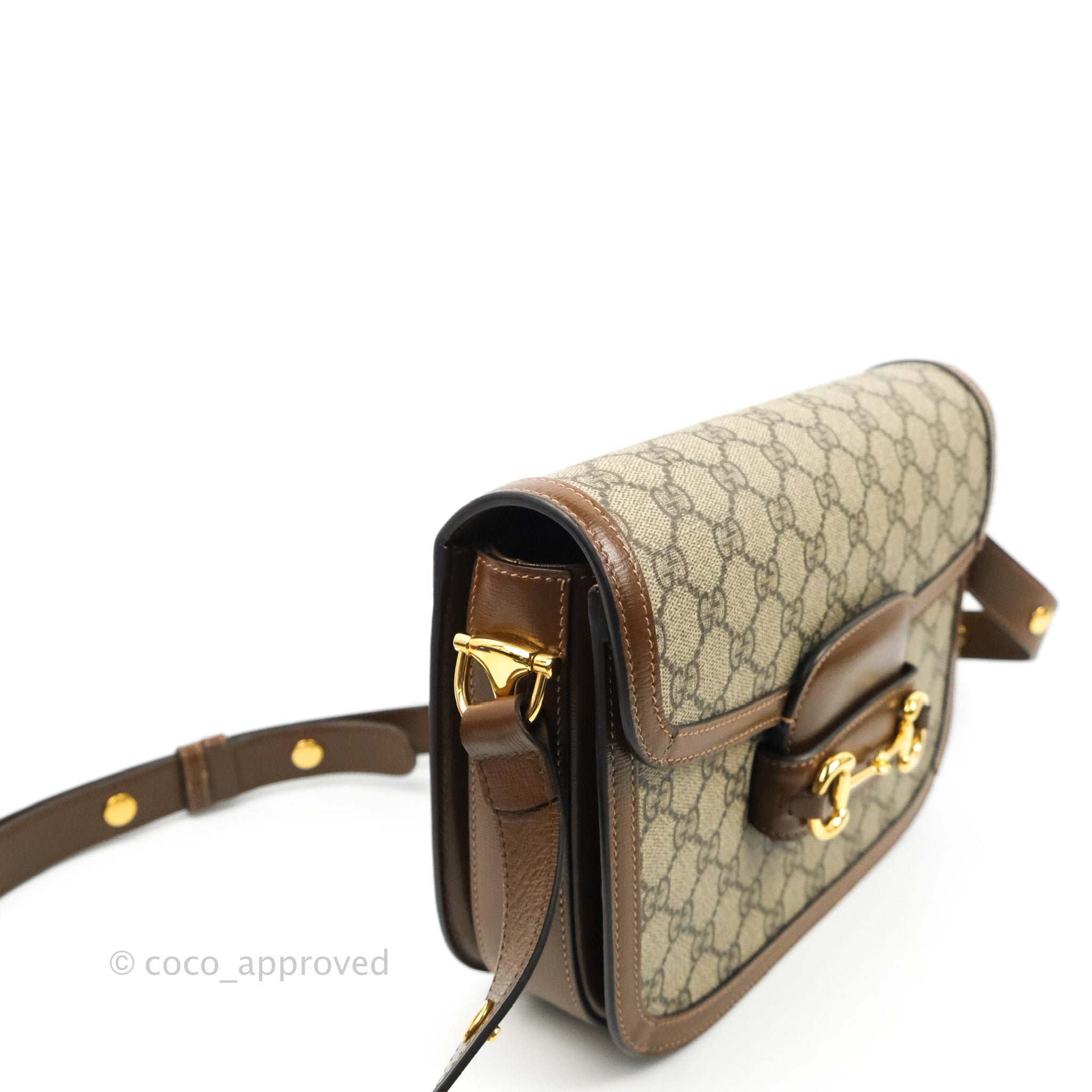 Gucci 1955 Horsebit Shoulder Bag - Brown