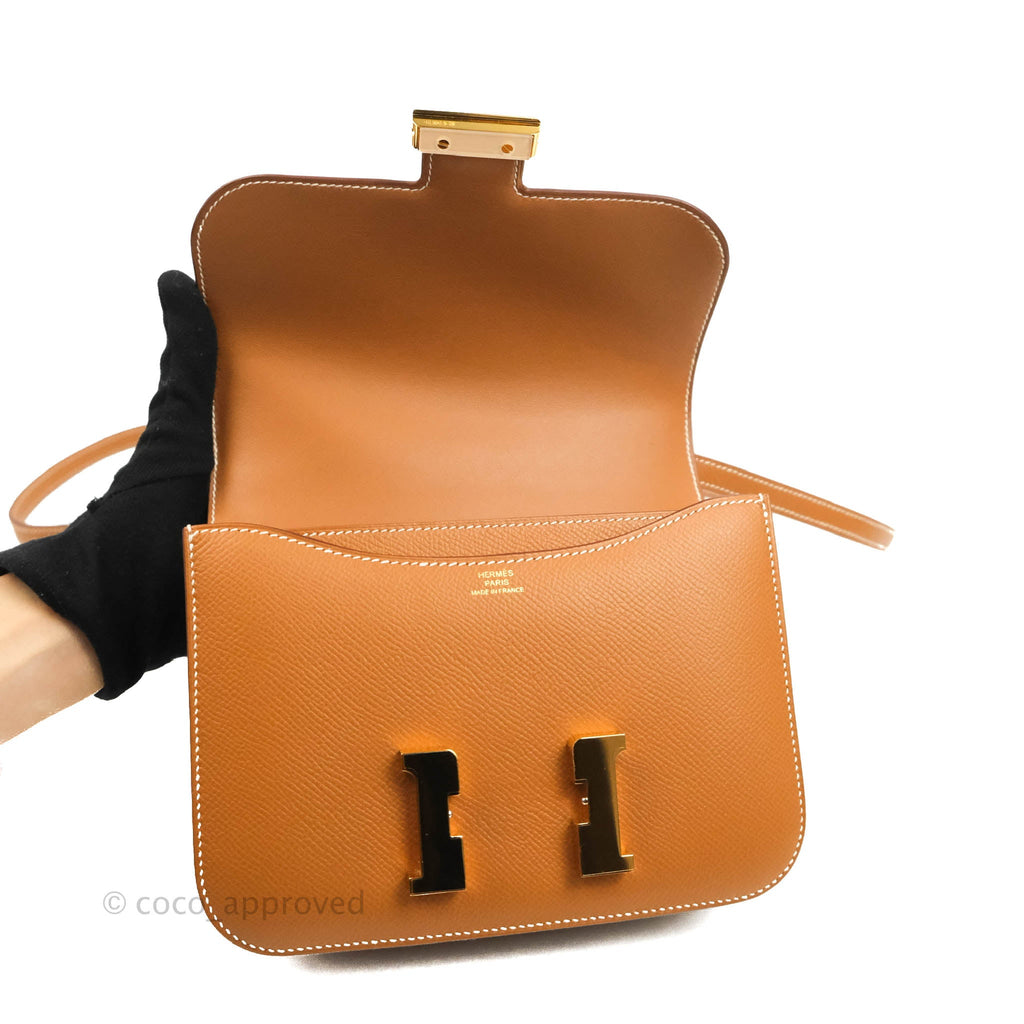 Hermès Constance Mini 18 Gold Epsom Gold Hardware