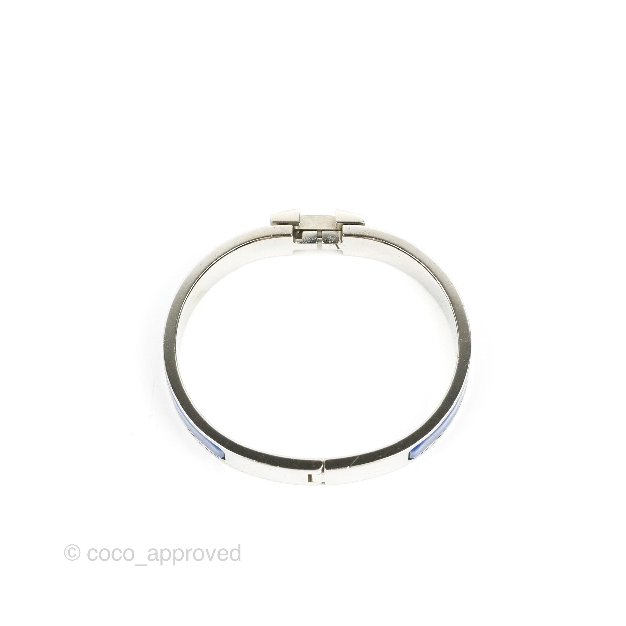 Hermès Clic H Bracelet - Palladium-Plated Bangle, Bracelets - HER540741