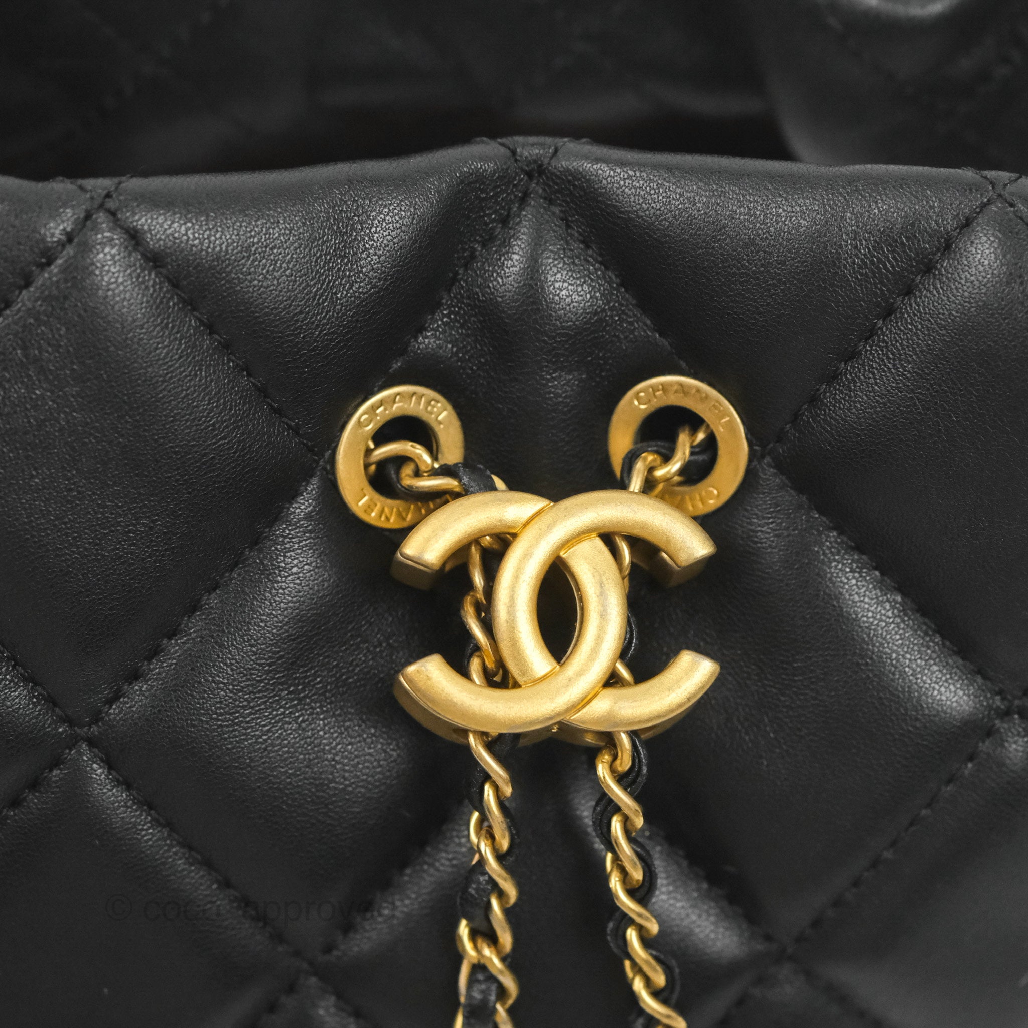 Chanel Vintage Lambskin Timeless CC Drawstring Bucket Bag