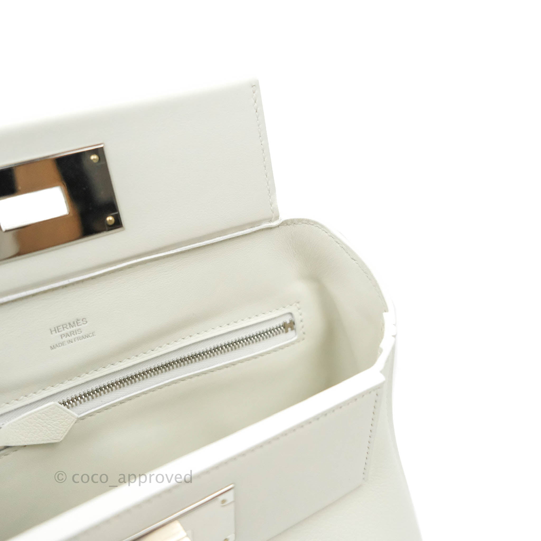 Hermes Mini 24/24 Bag Mauve Pale Verso Evercolor and Swift Palladium H –  Madison Avenue Couture