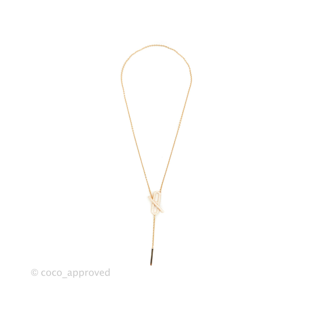 Hermes Ever Chaine D'Ancre Pendant Necklace Rose Gold