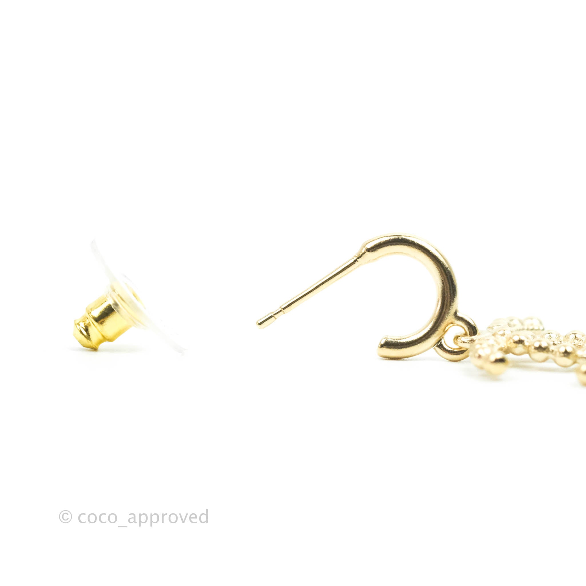 Chanel CC Hoop Earrings Gold Tone 22C – Coco Approved Studio