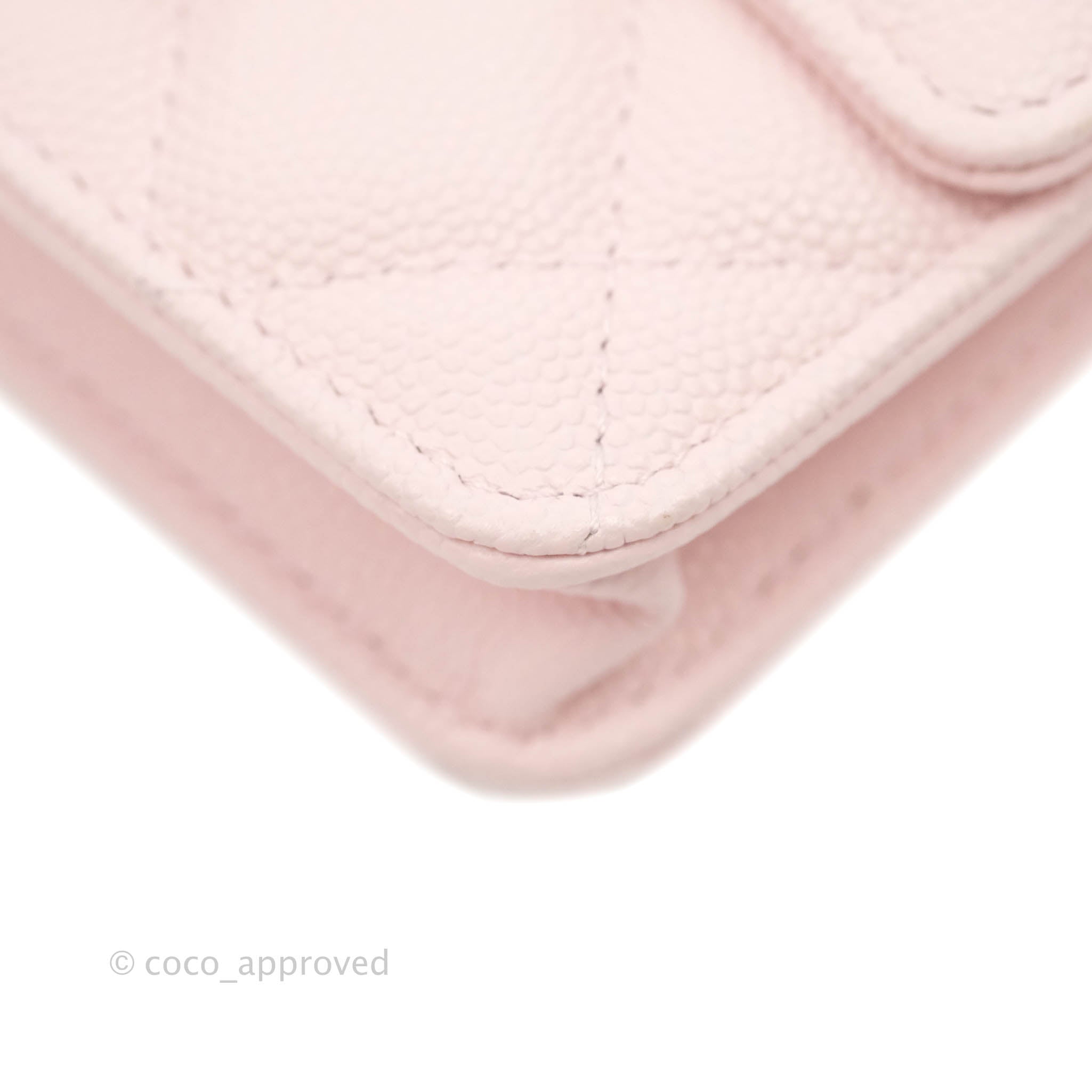 Chanel Coco Candy Wallet on Chain, 21S Light Pink Caviar Leather with Gold  Hardware, Pearl CC, New in Box MA001