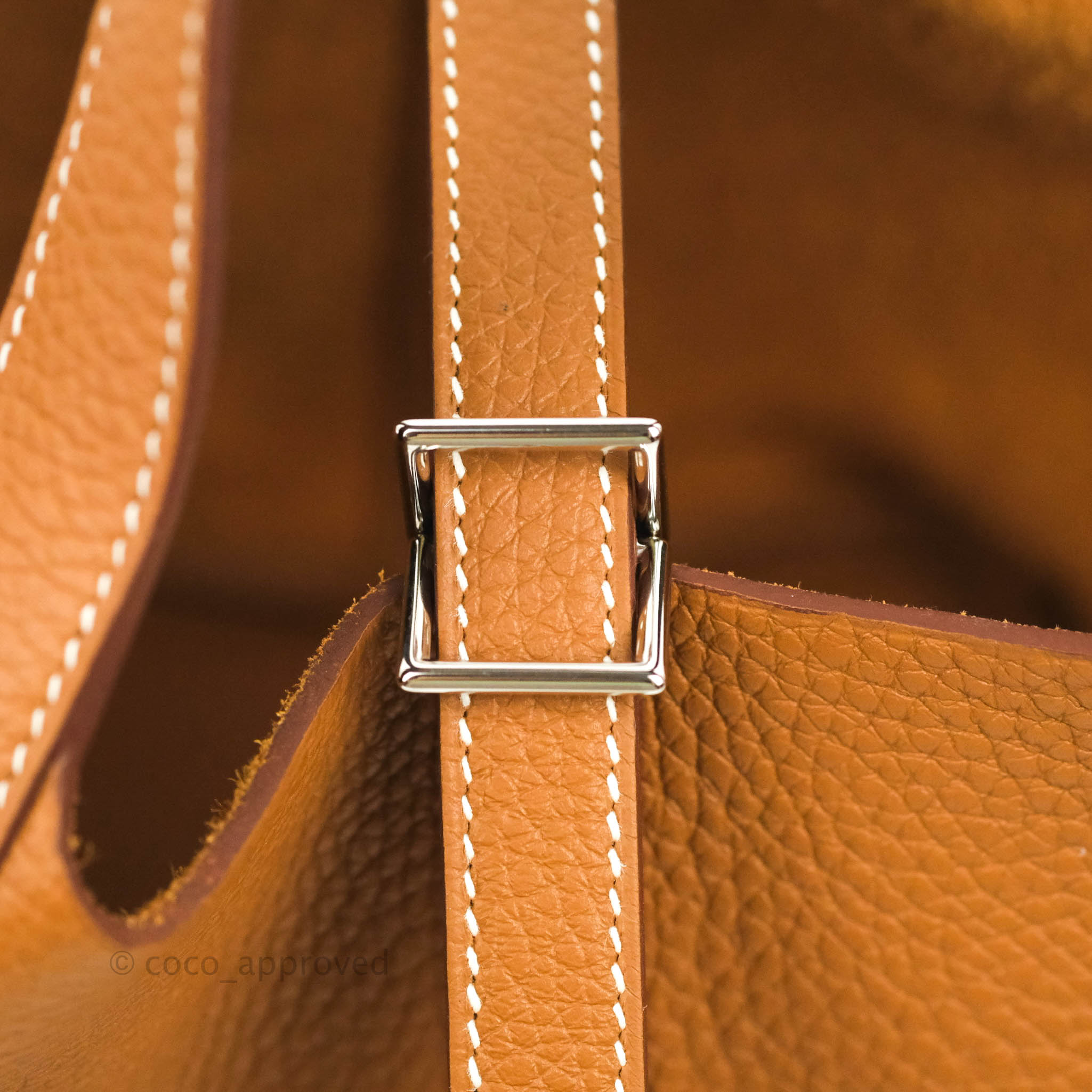 Hermes Gold Brown Picotin Lock 18 PM Gold Hardware Handbag Bag – MAISON de  LUXE