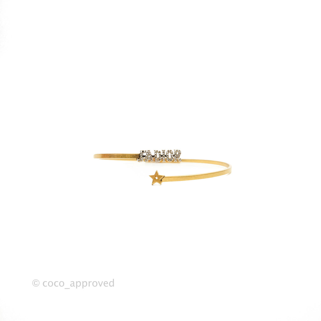 Christian Dior J'adior Star Antique Gold Finish Choker