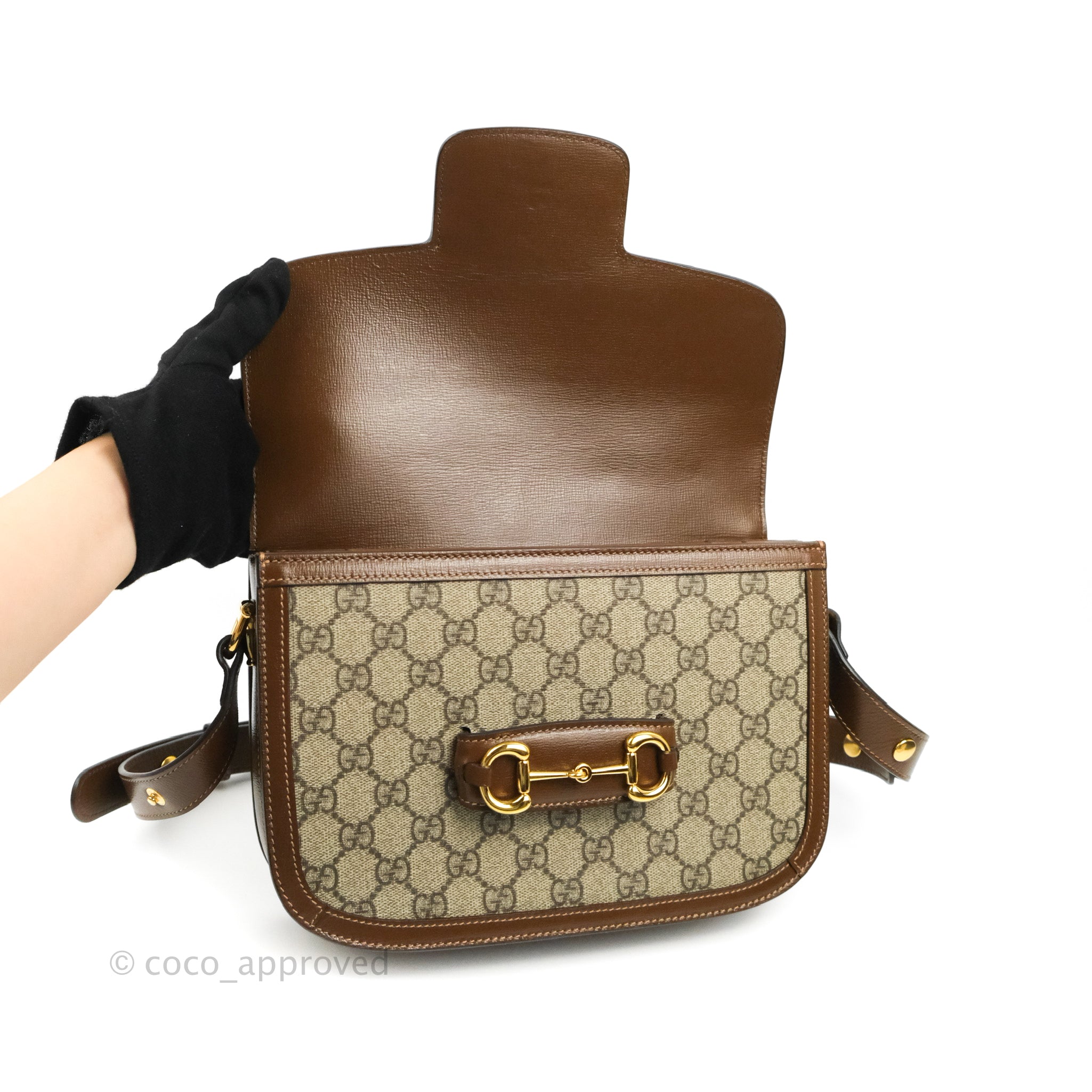 Gucci 1955 Horsebit Shoulder Bag - Brown