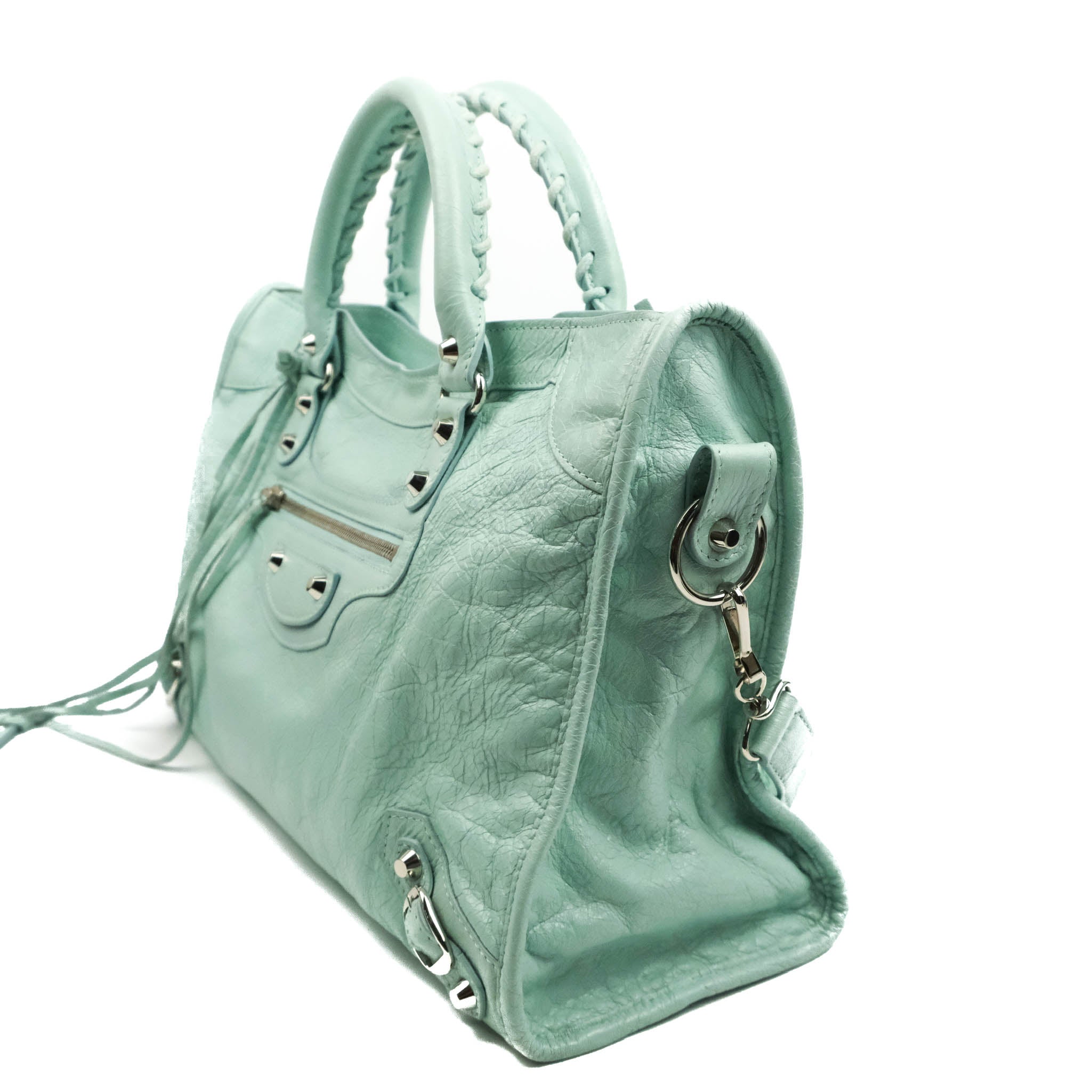 alias Thorny enorm Balenciaga Classic City Bag Tiffany Blue Calfskin Silver Hardware – Coco  Approved Studio