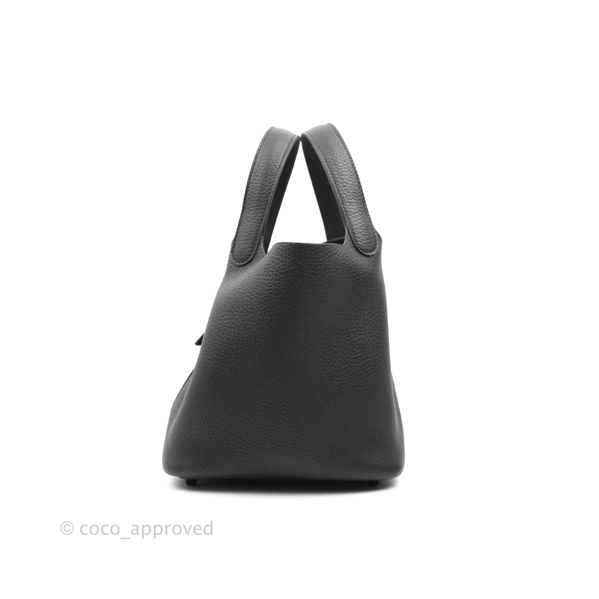 Hermès Picotin Lock 18 Black Clemence Palladium Hardware – Coco Approved  Studio