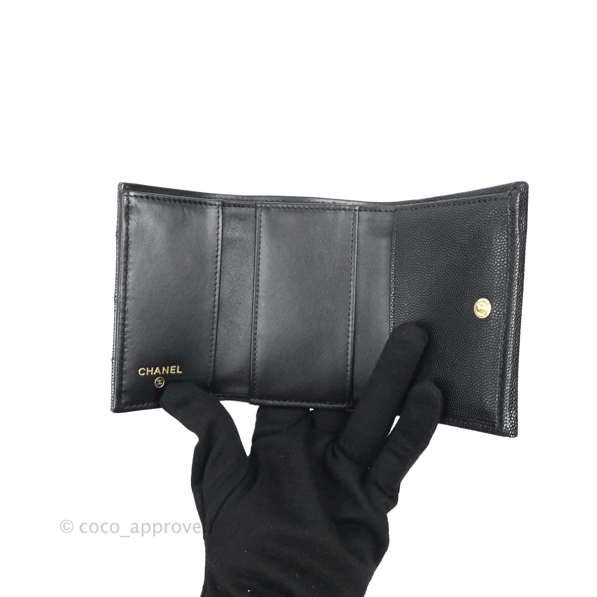 Chanel Classic Flap Wallet Black Caviar Gold Hardware⁣ – Coco Approved  Studio