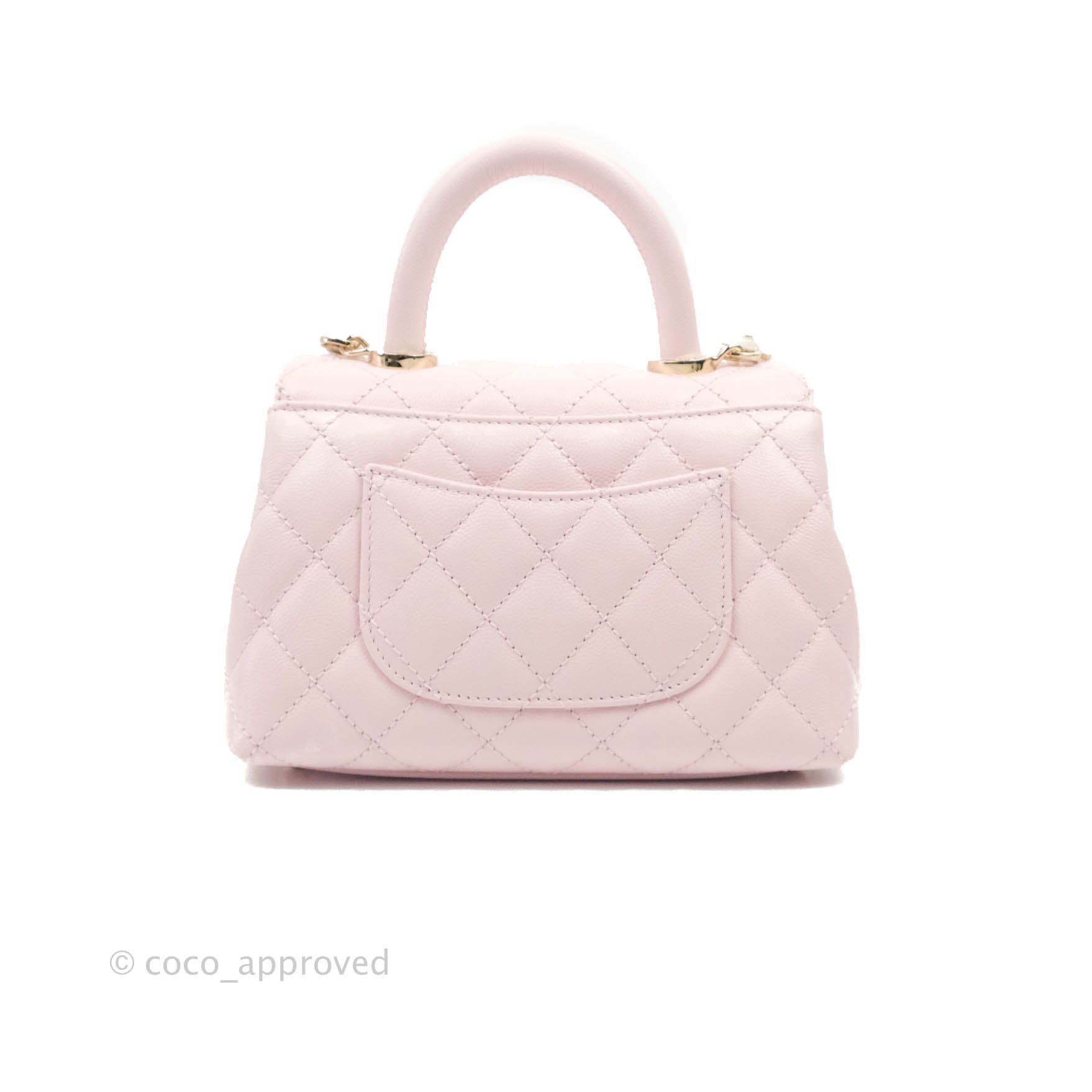 NEW CHANEL 22A Pink Caviar Small/ Old Mini Coco Handle Flap w