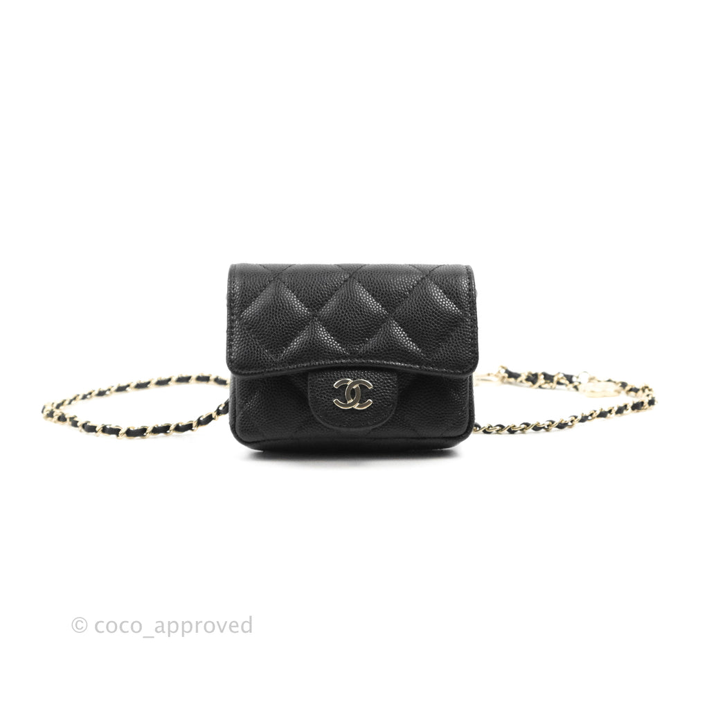 Chanel Classic Belt Bag Black Caviar Gold Hardware