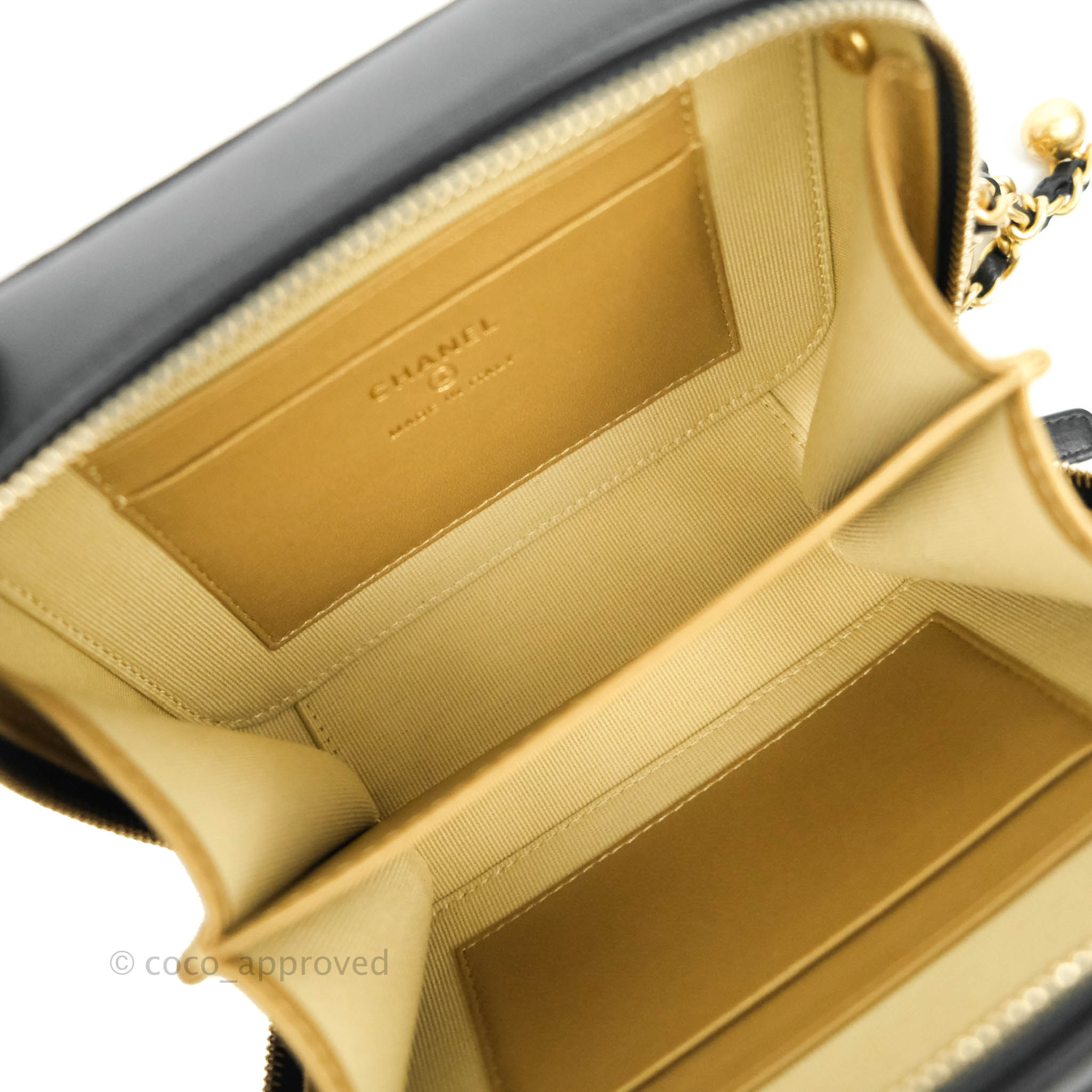 Chanel Mini Chic Pearls Flap Black Goatskin Gold Hardware – Coco Approved  Studio