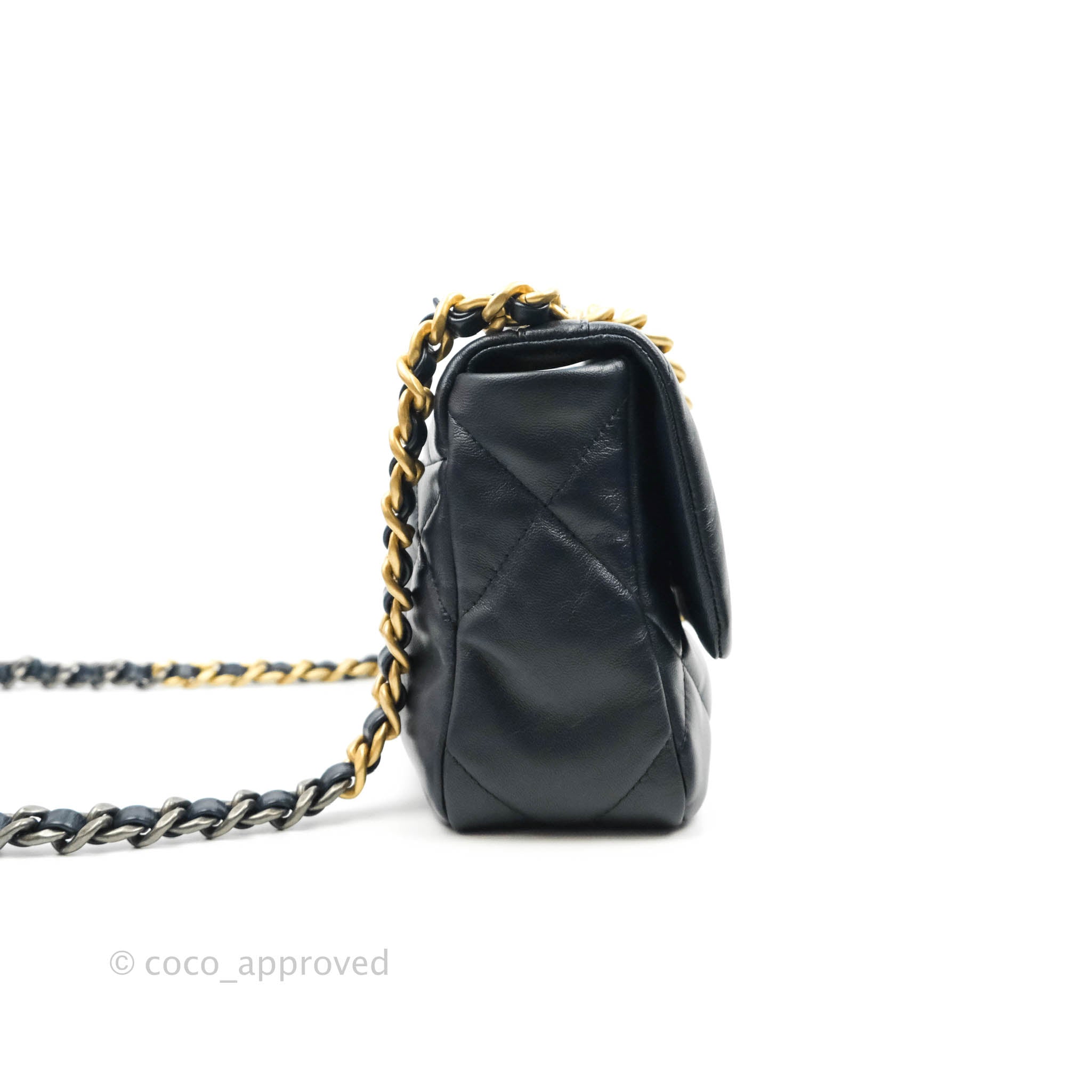 C19 Small Shoulder Bag in Lambskin, Mixed Hardware