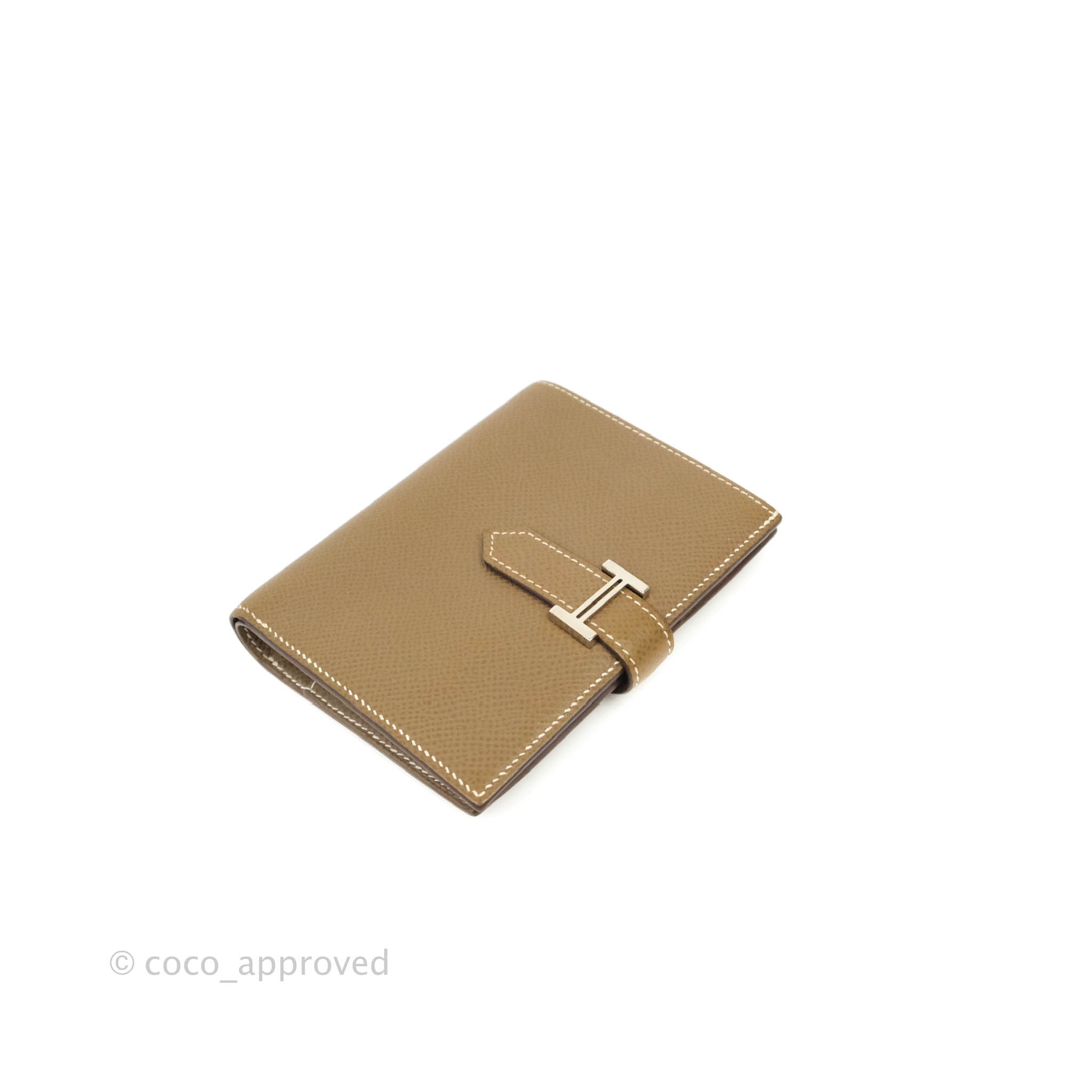 Hermes Bearn Card Holder Epsom Mauve Pale Palladium Hardware – Coco  Approved Studio
