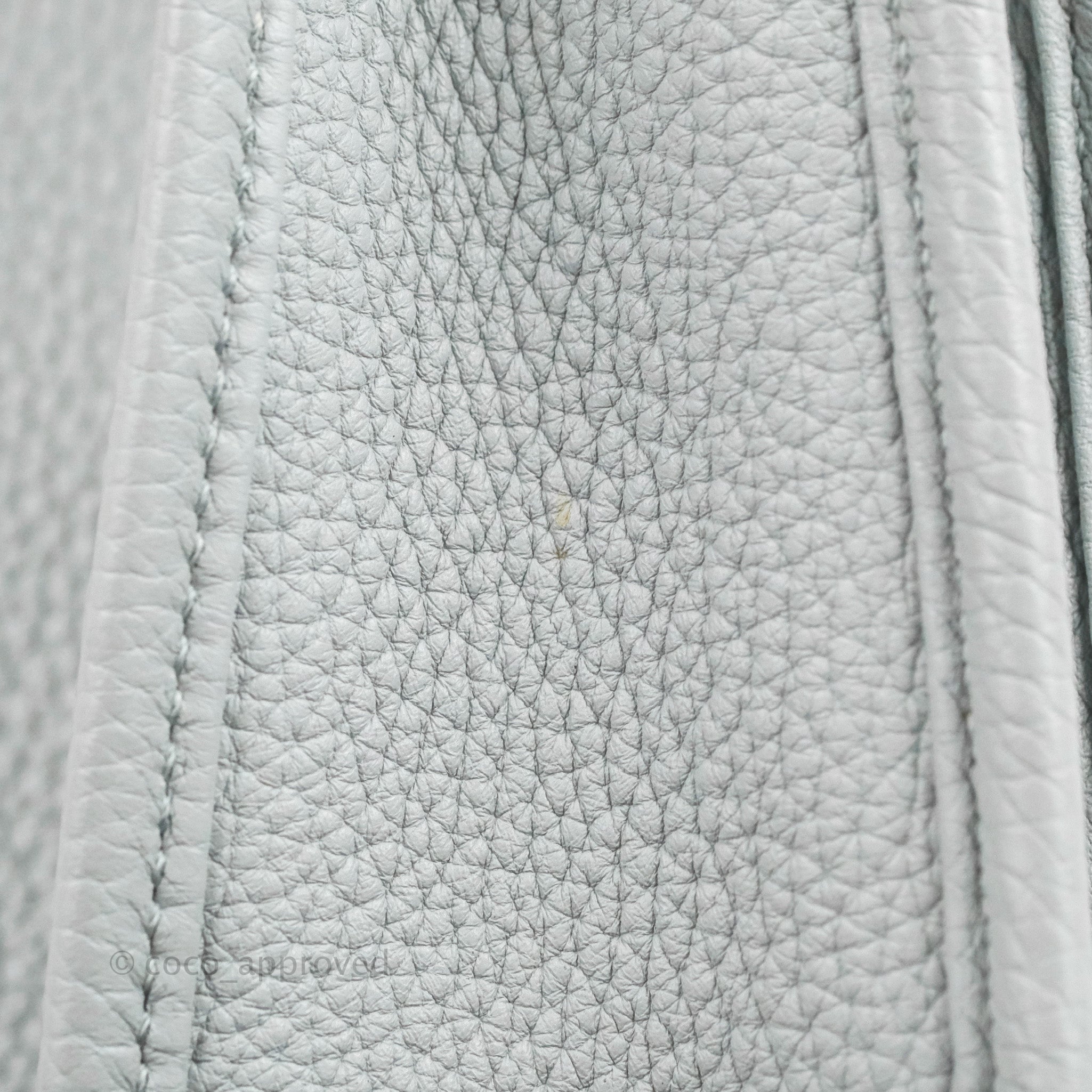 Hermès Evelyne Bleu Royal Clemence PM 29 Palladium Hardware, 2023 (Like New), Blue/Silver Womens Handbag