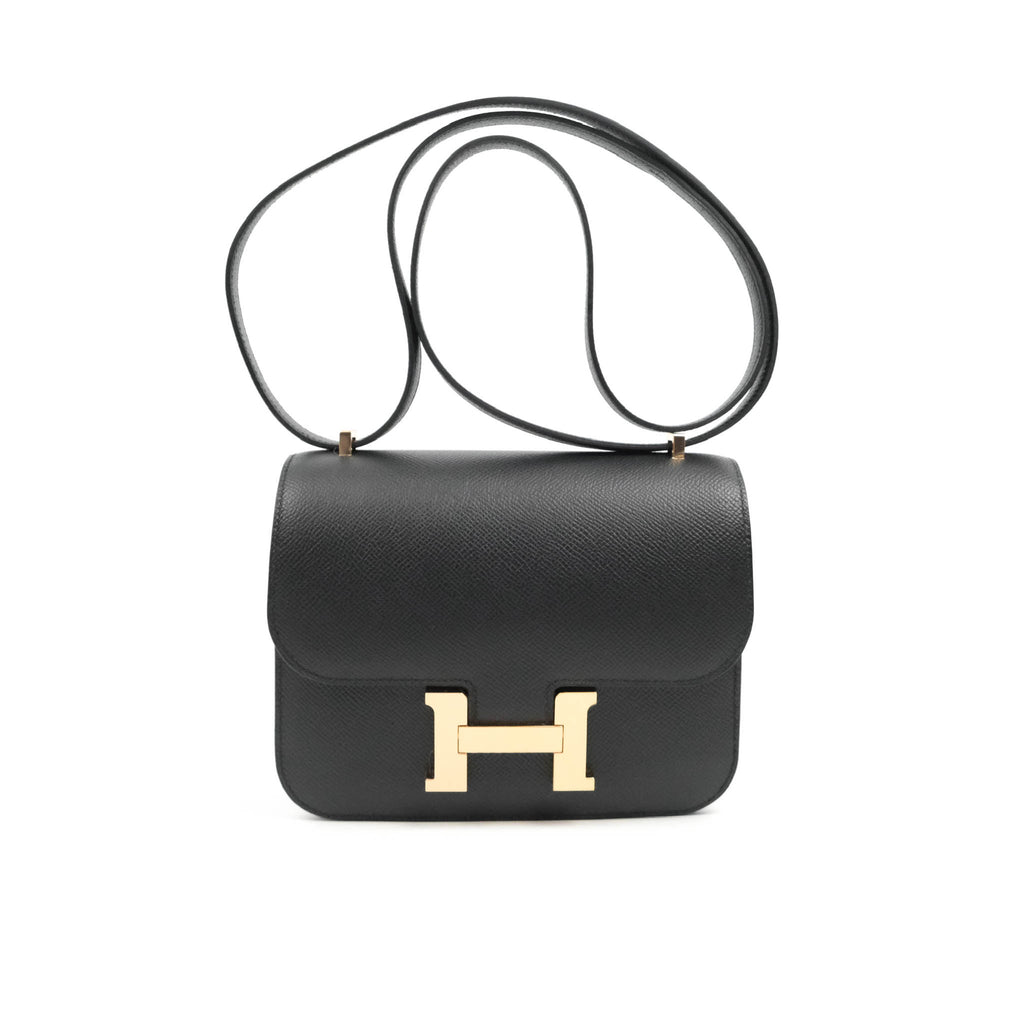 Hermès Constance Mini 18cm Black Epsom Rose Gold Hardware