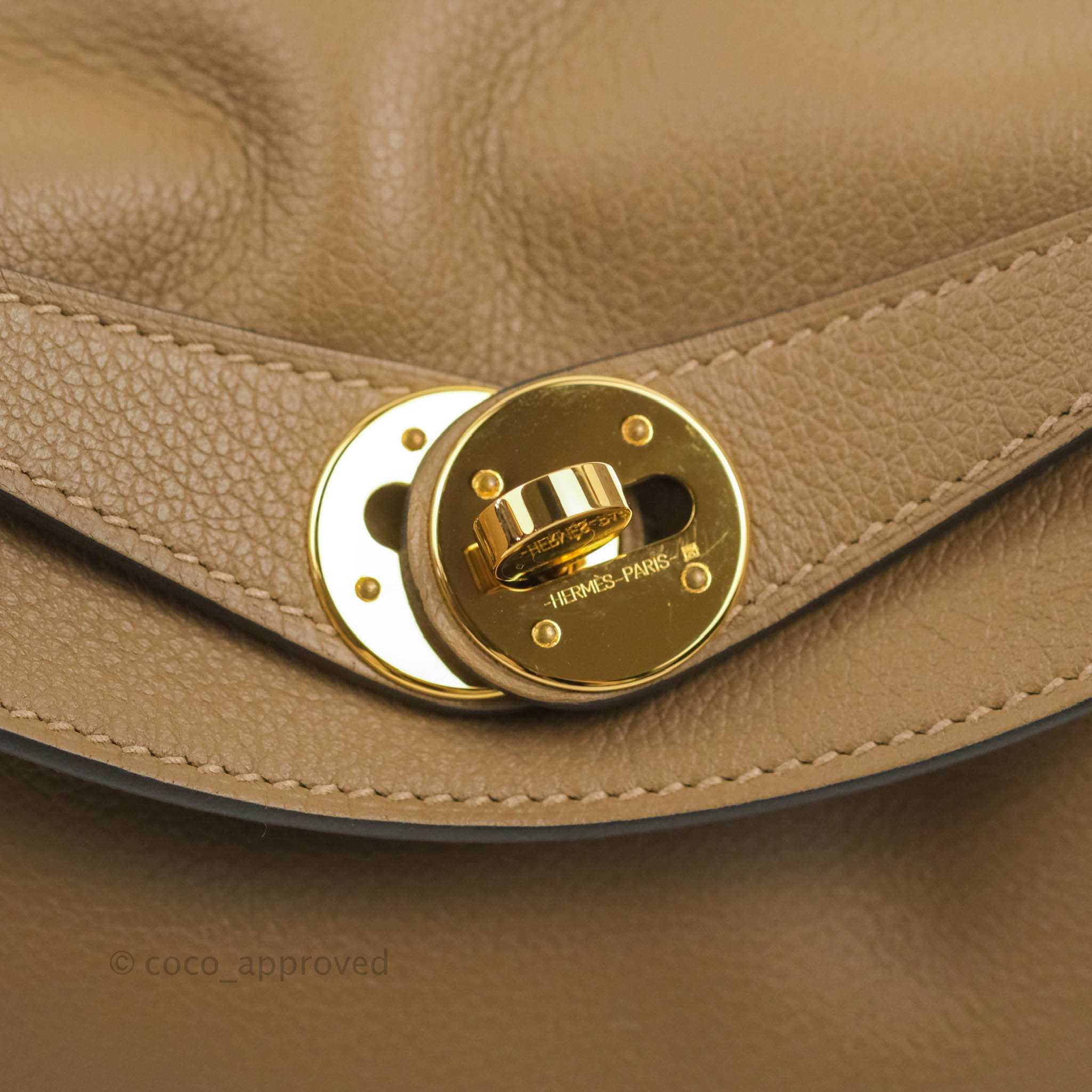 Hermès Lindy Gold Chamois - Designer WishBags