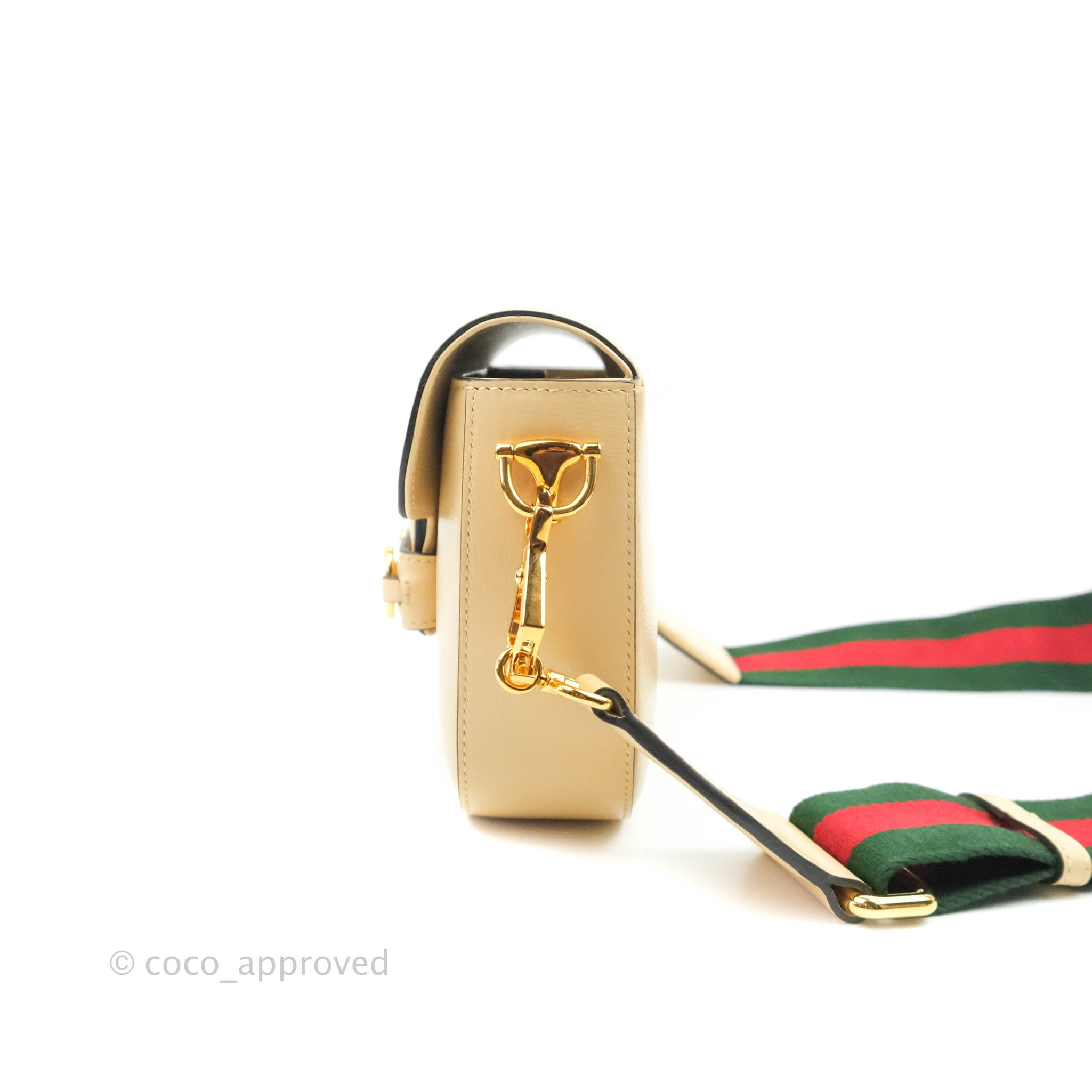 Gucci 1955 Horsebit Mini Shoulder Bag Beige Calfskin Gold Hardware – Coco  Approved Studio