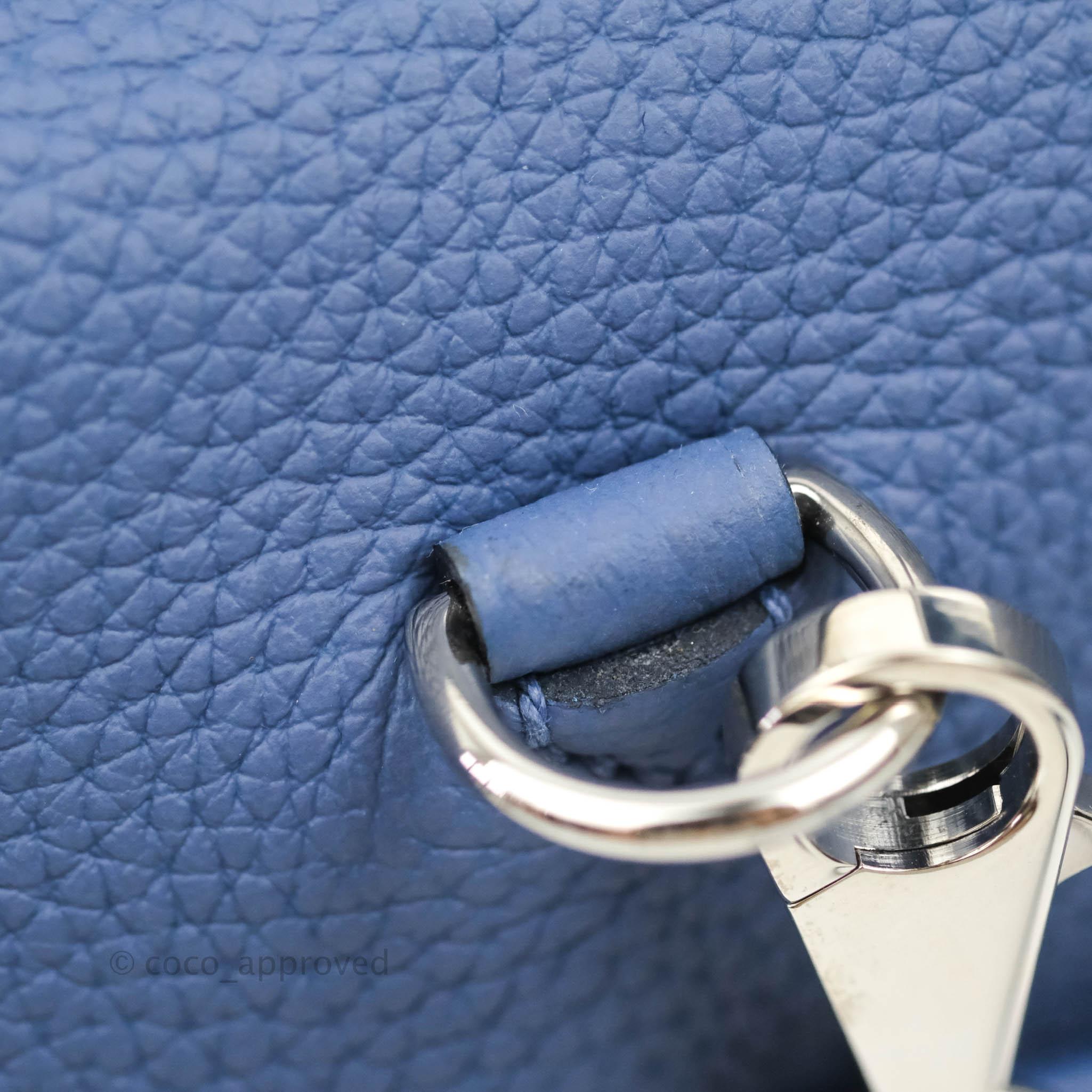 Hermès - Hermès 24/24 29 Togo Leather Handbag-Deep Blue Silver Hardware