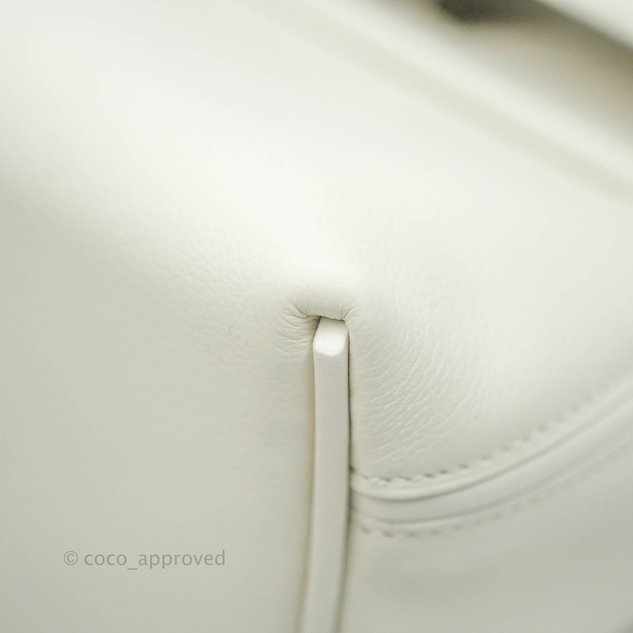 Hermès 24/24 Nata Togo 29 Palladium Hardware, 2021, White/Silver Womens Handbag