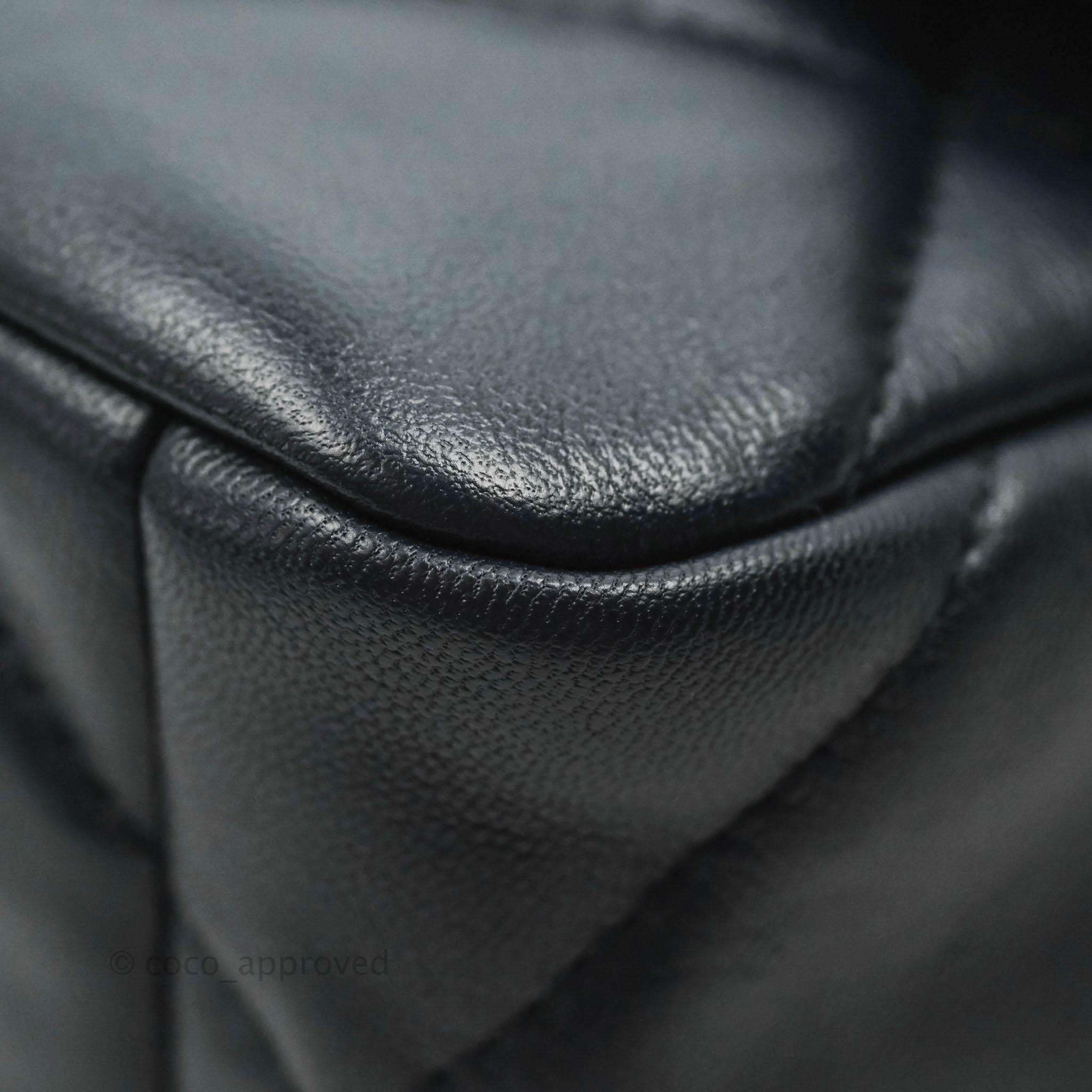 Chanel 19 Small, White Leather with Black/Dark Blue Hardware, New in Box  WA001
