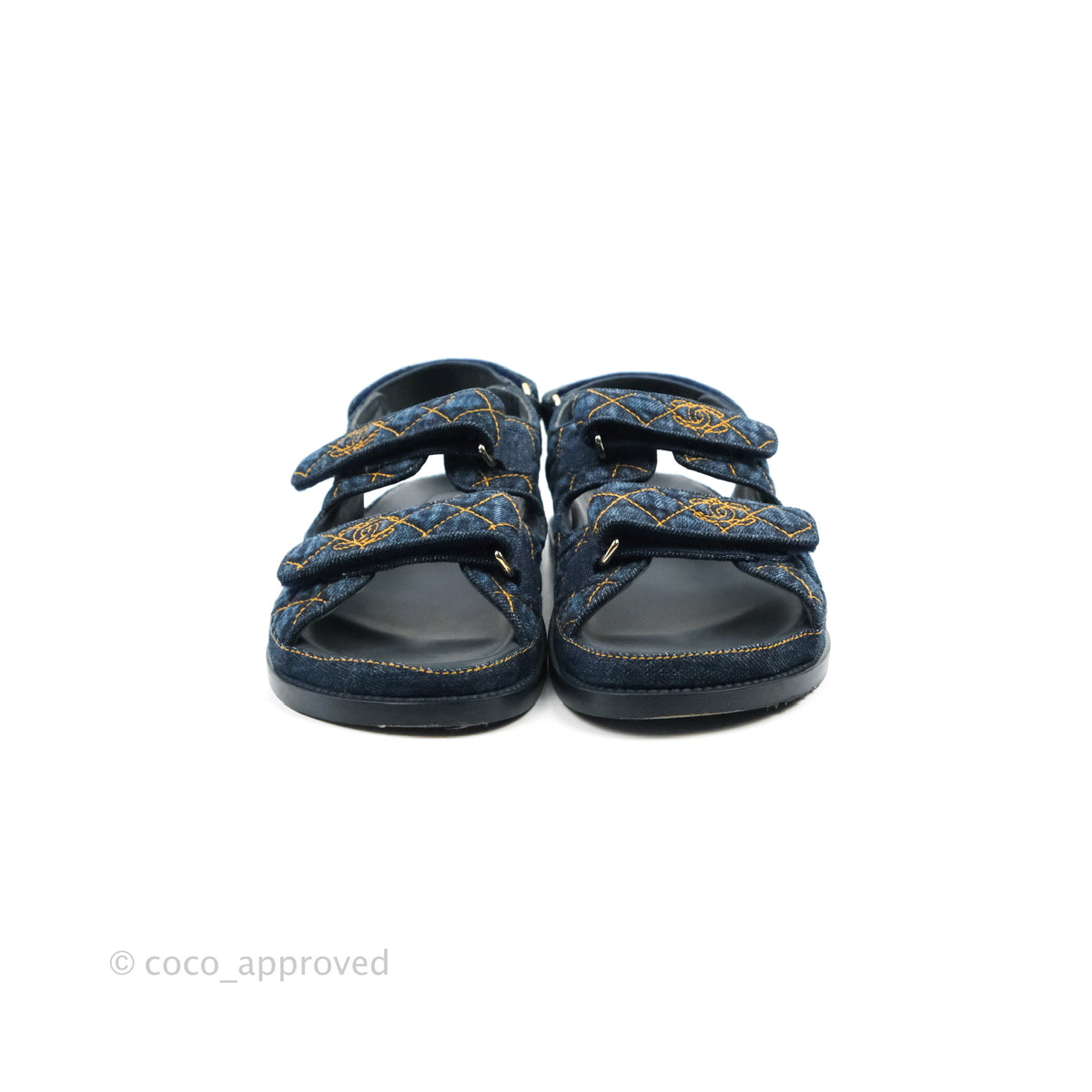 Chanel Denim Dad Sandals Size 38.5