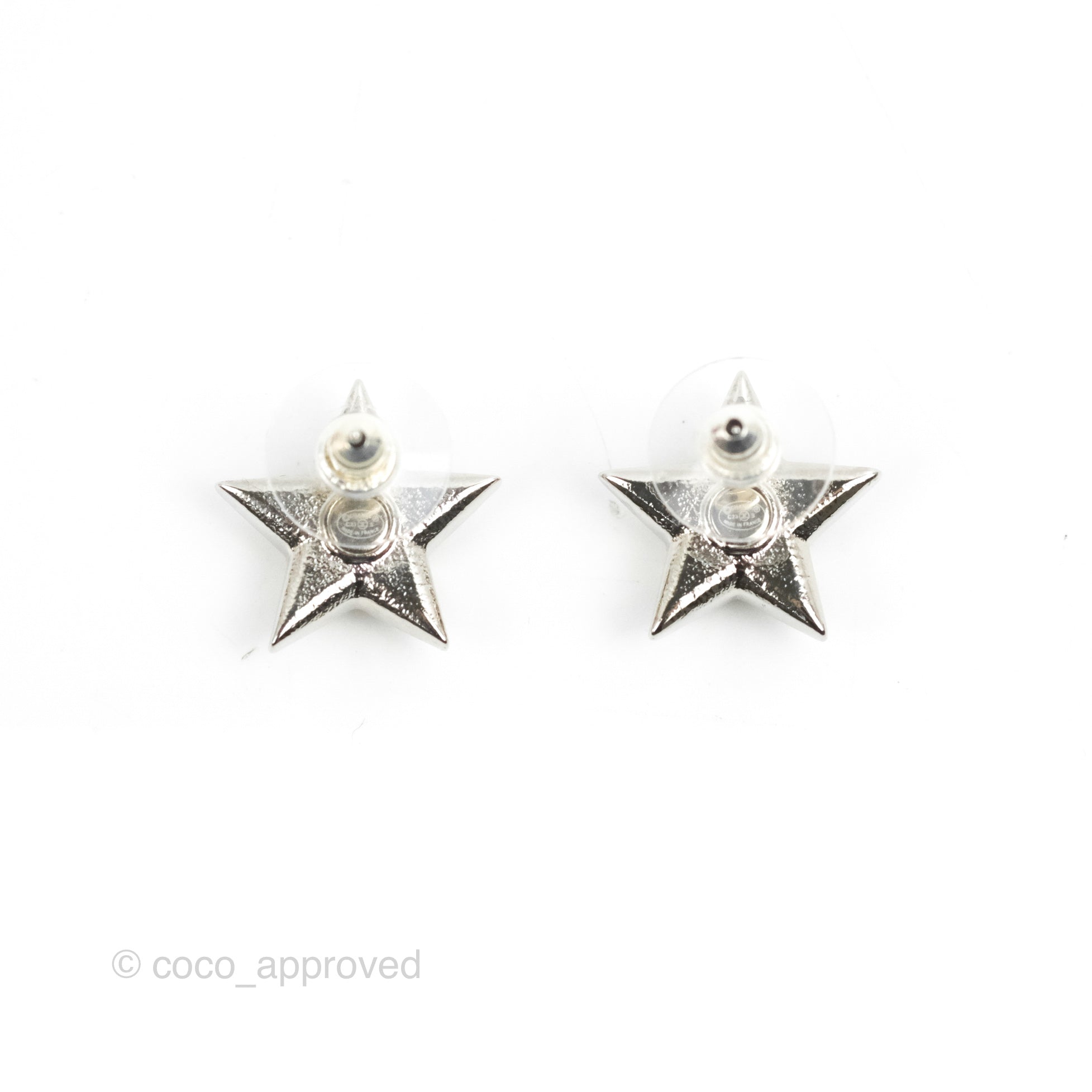 Chanel Star Crystal CC Earrings Silver Tone 23S – Coco Approved Studio