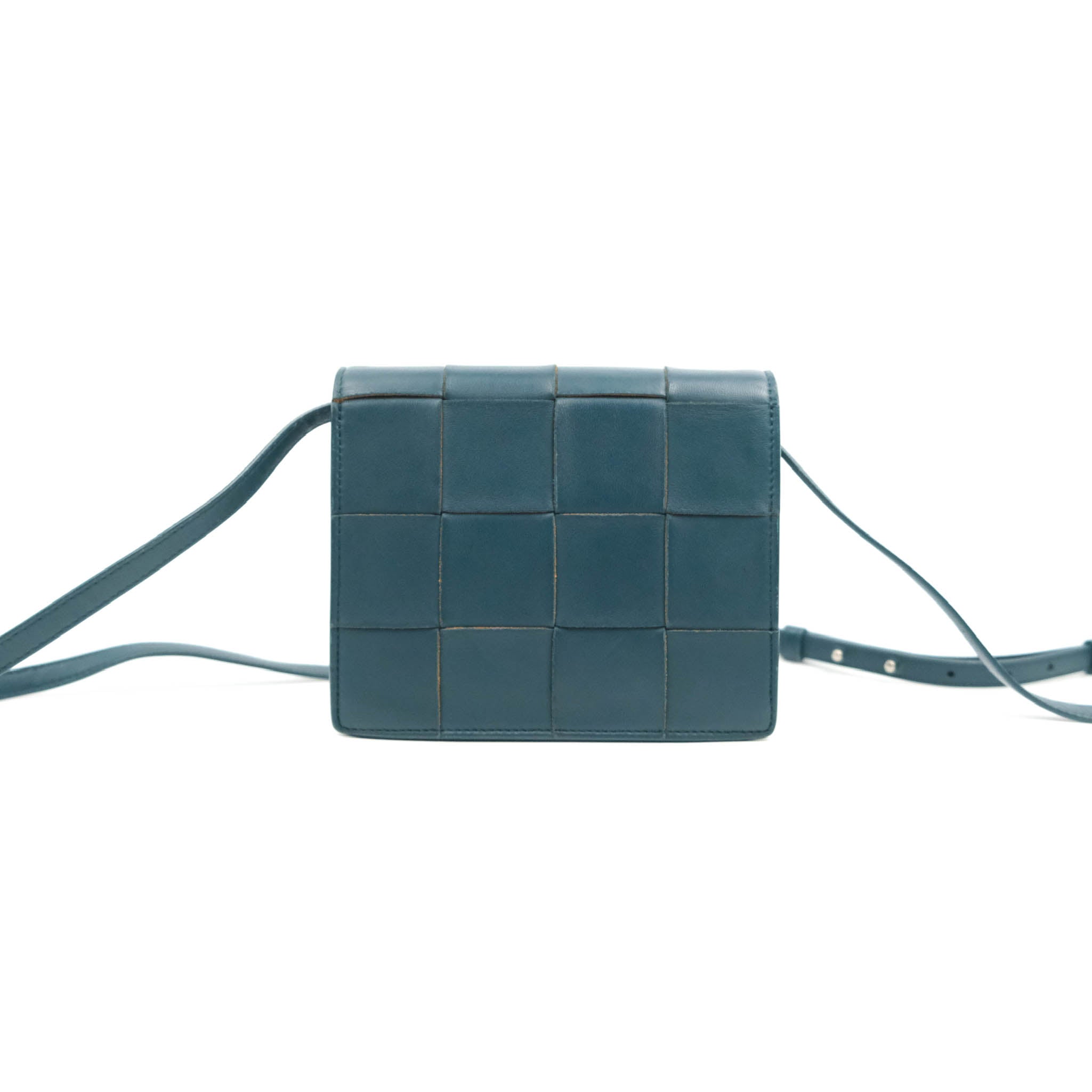 Bottega Veneta Maxi Intrecciato Mini Cassette Crossbody Bag Petrol Blu –  Coco Approved Studio