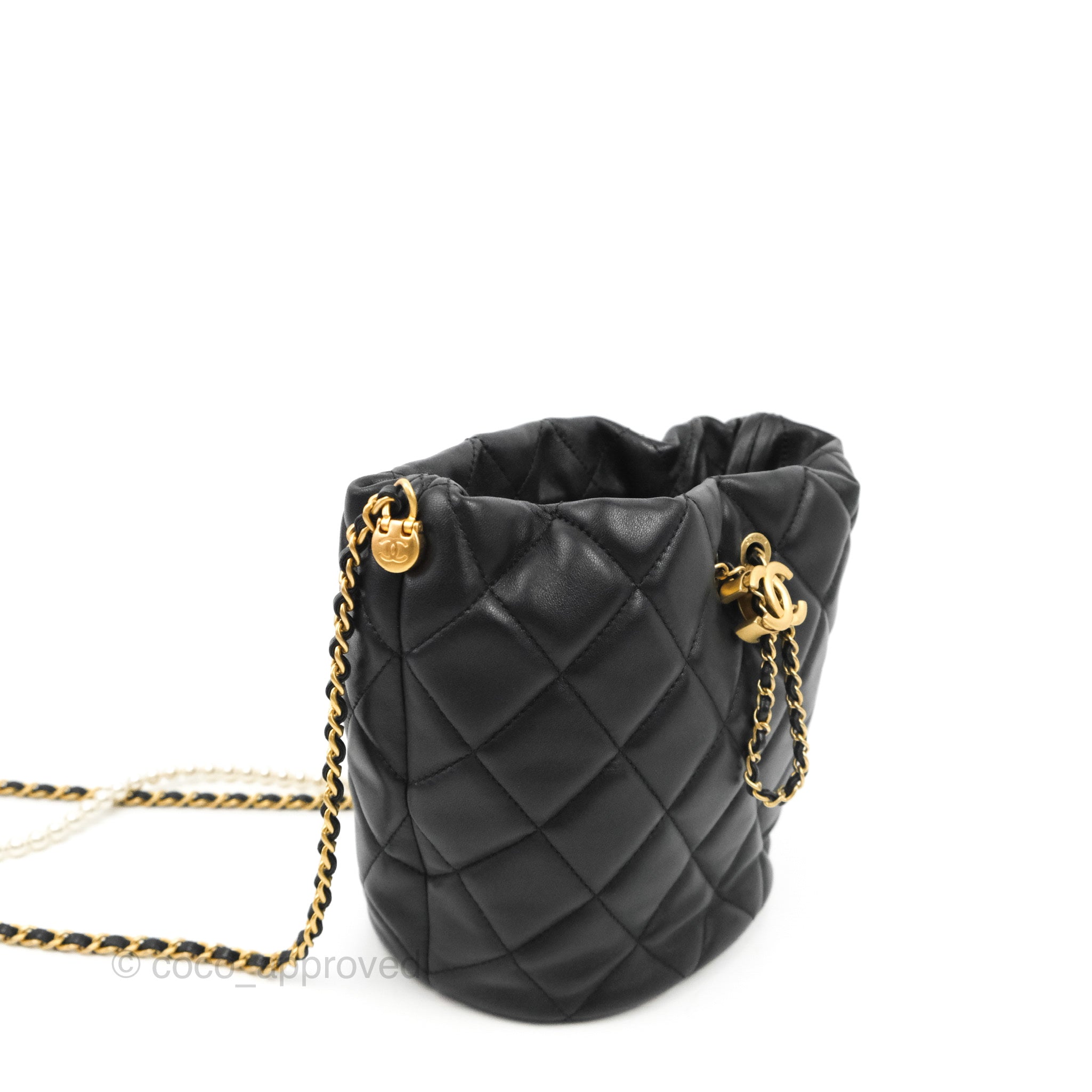 CHANEL, Bags, Chanel Quilted Bucket Drawstring Bag