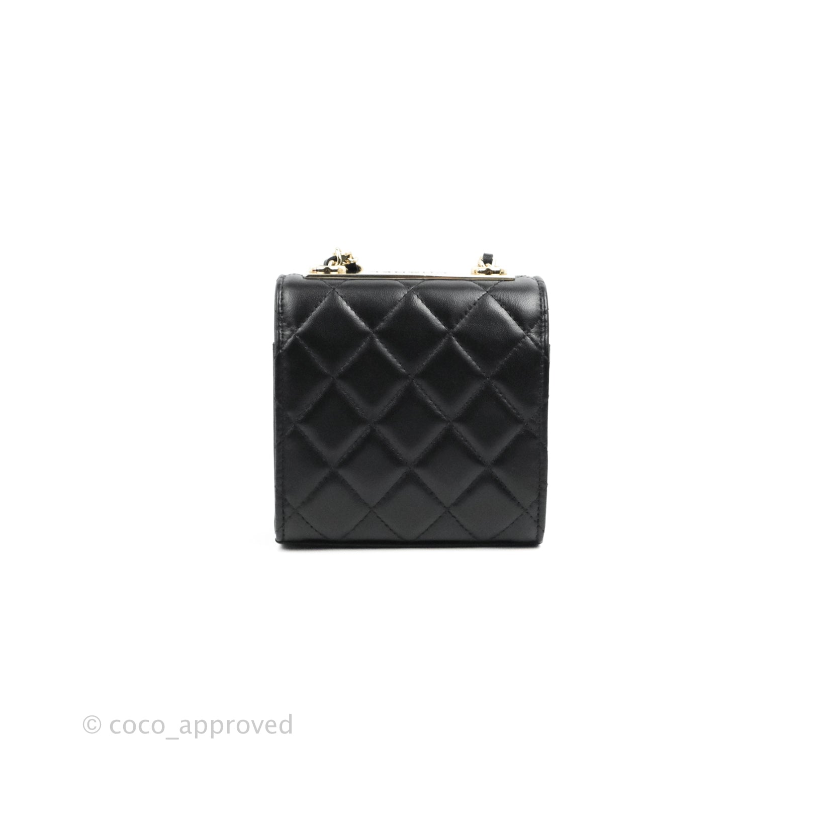 Black Quilted Lambskin Box Bag