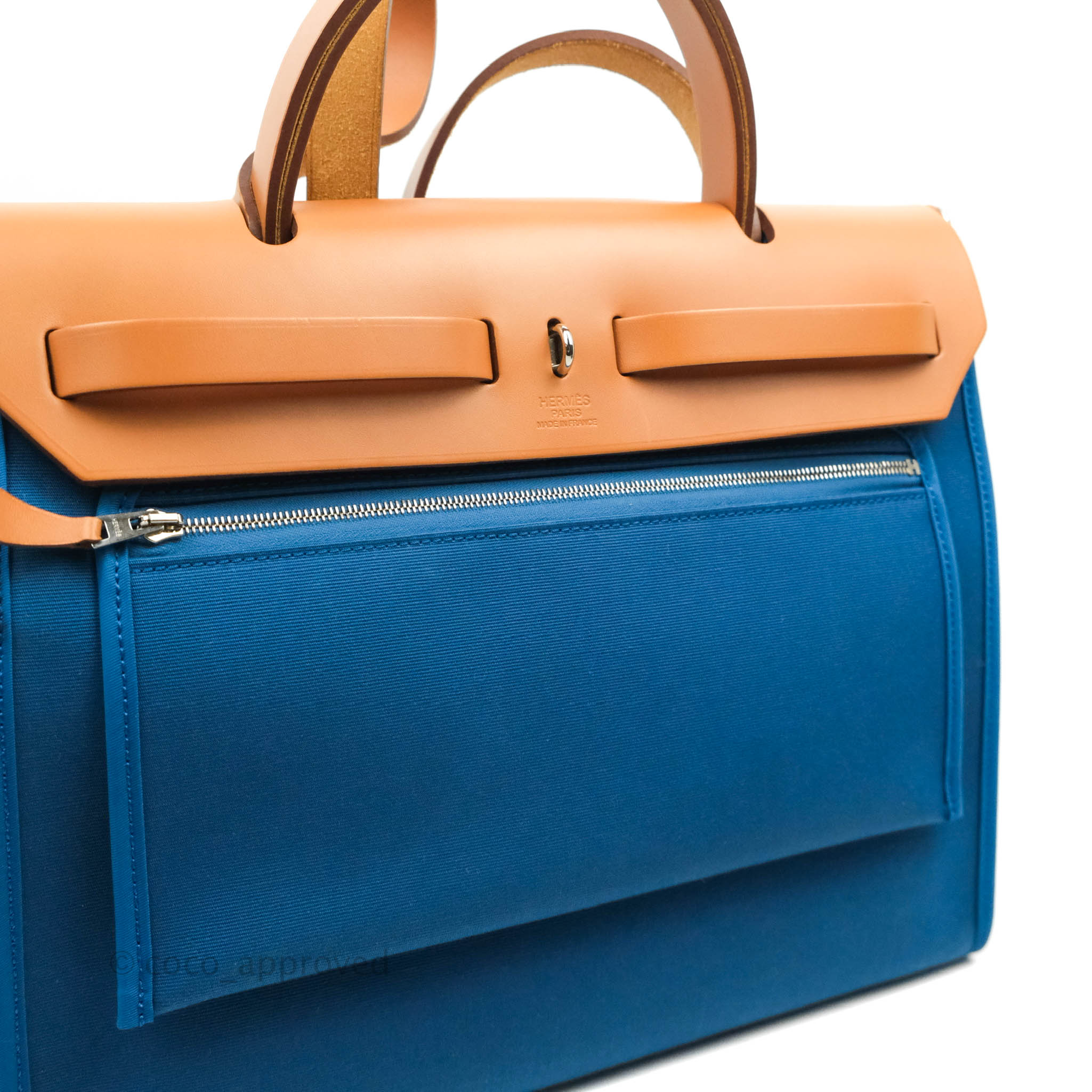 Hermès Herbag Zip 31 Bag Bleu Aztèque/Menthe/Nature GHW – The
