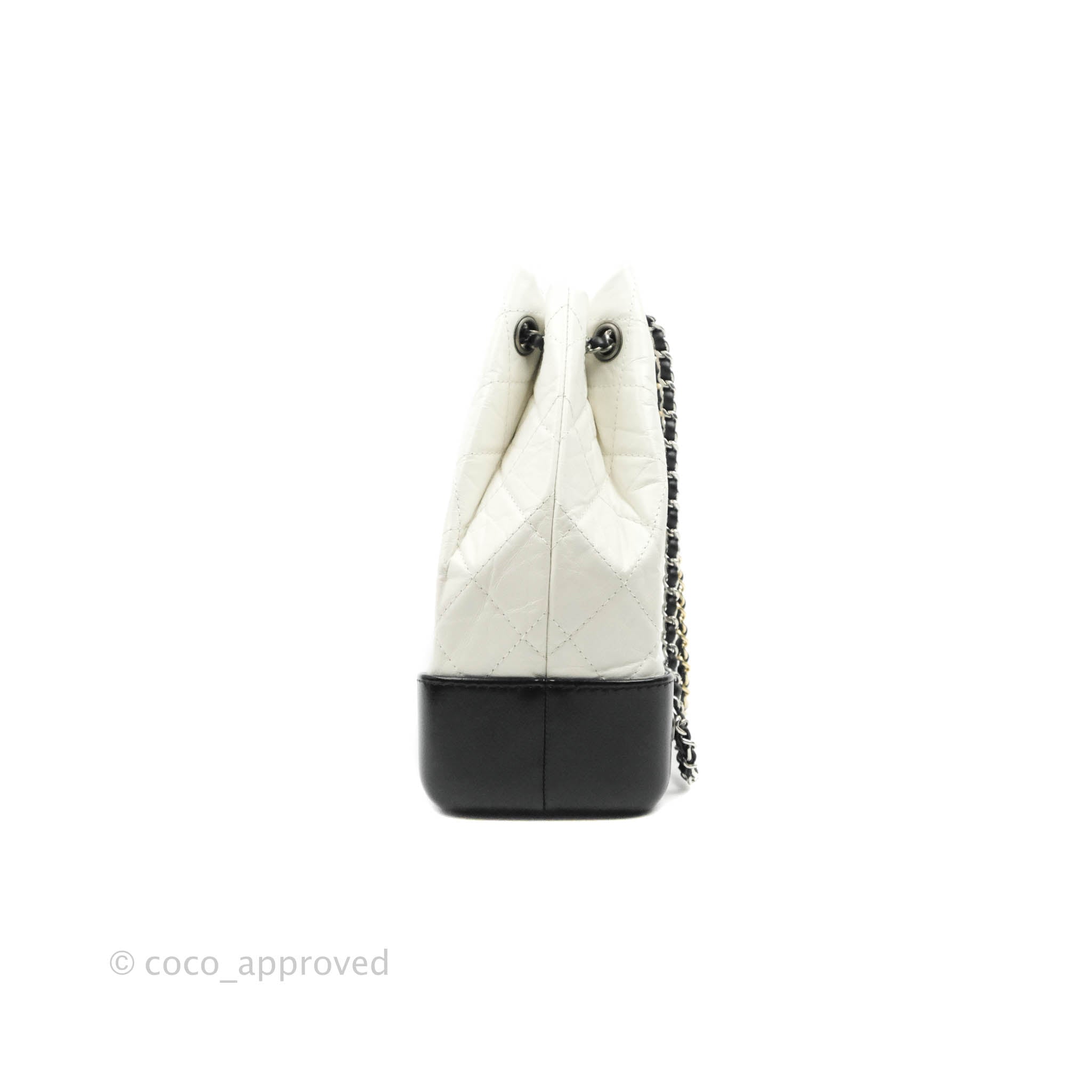 Gabrielle leather backpack Chanel White in Leather - 22184917