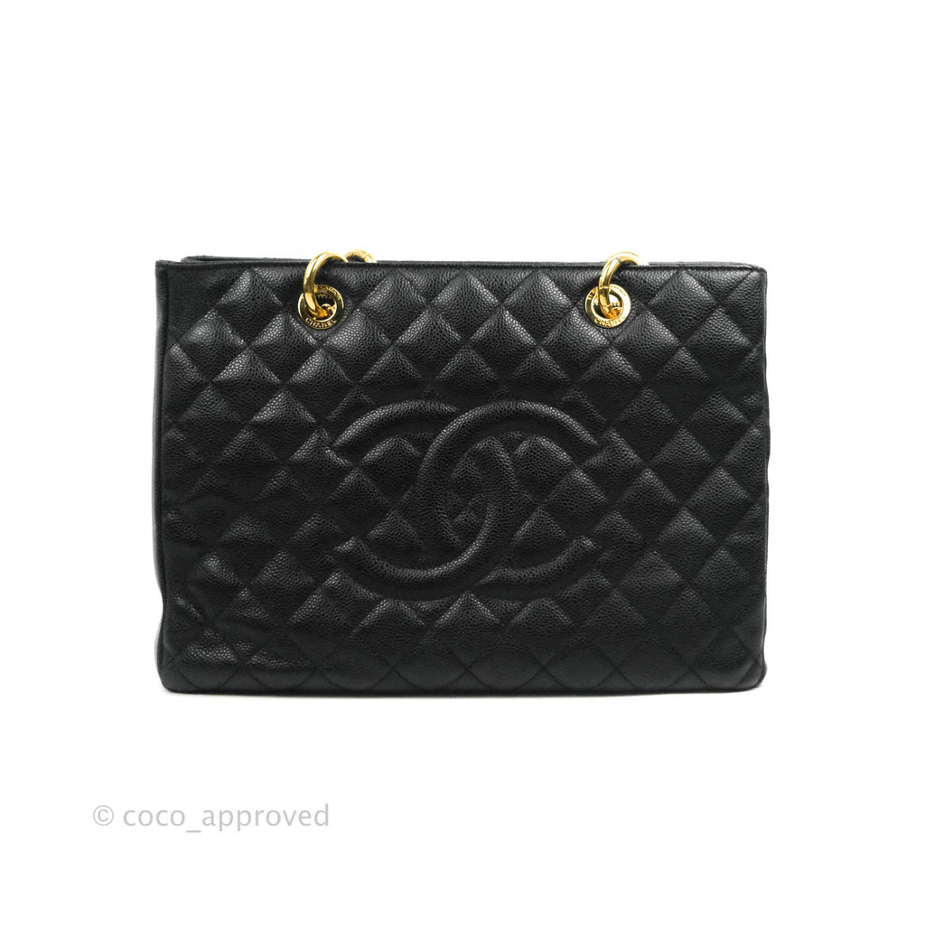 Chanel GST Black Caviar Gold Hardware