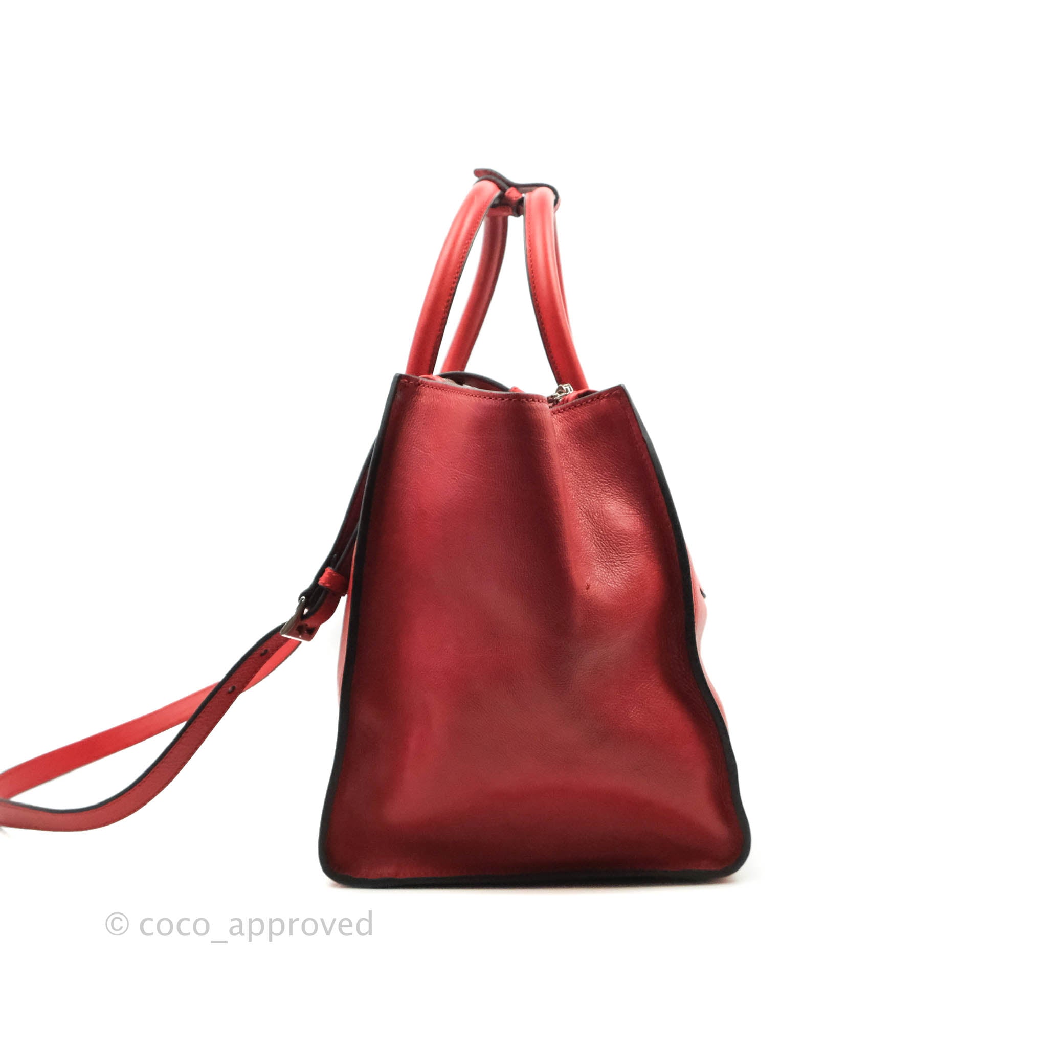 Prada Glace Calf Twin Pocket Tote Red – Coco Approved Studio
