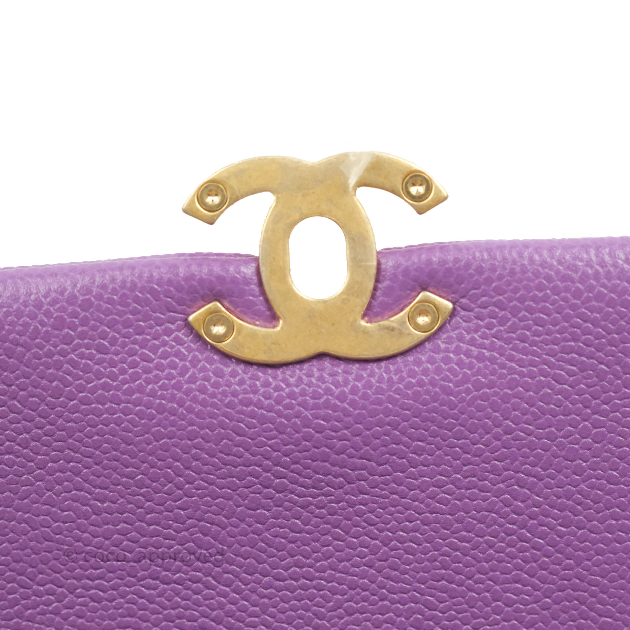Chanel Small Quilted Melody Flap Purple Caviar Aged Gold Hardware – Coco  Approved Studio
